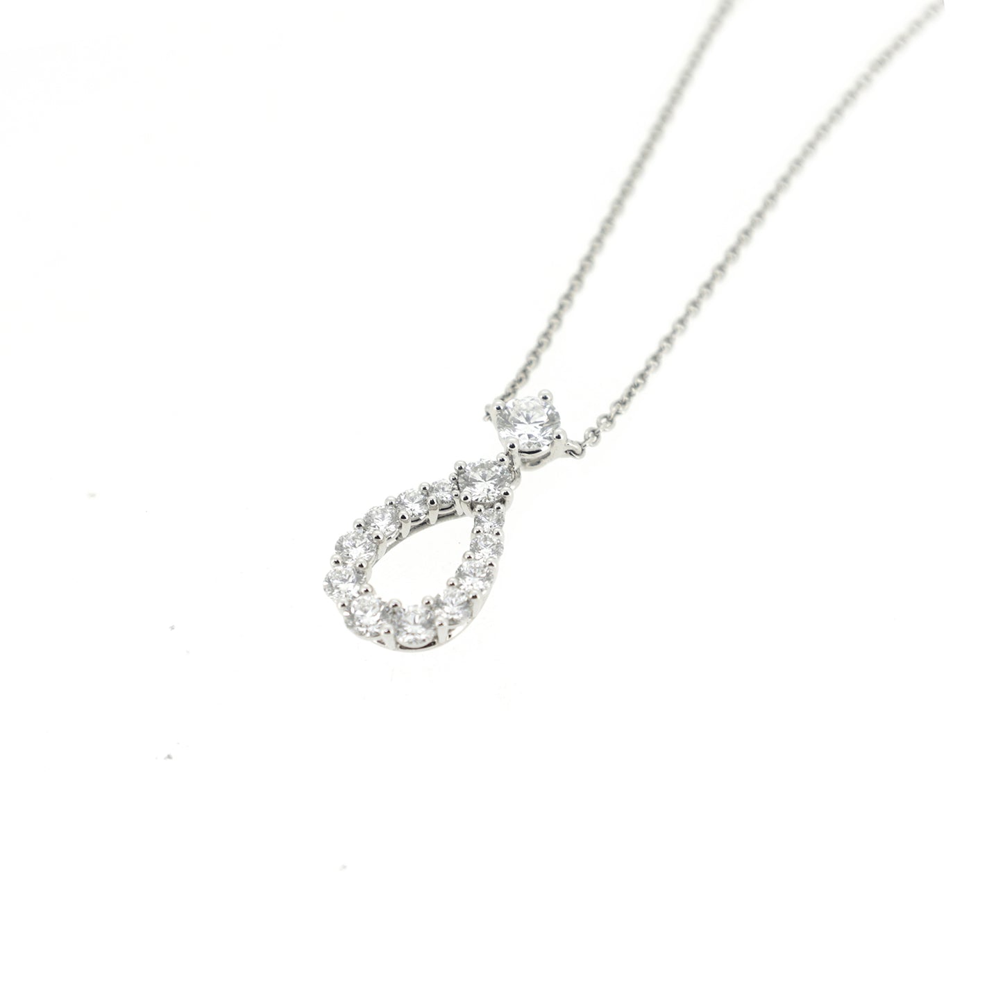 Harry Winston ハリーウィンストン ループ バイ ハリーウィンストン Pt950 ダイヤ PEDPPLMDLP ミディアム シルバー レディース ネックレス