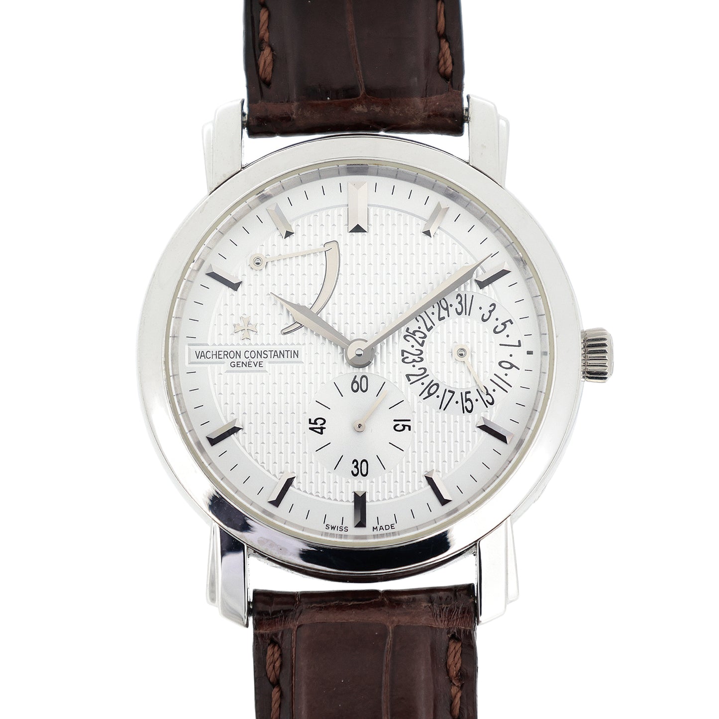 K18WG VACHERON CONSTANTIN ヴァシュロンコンスタンタン  マルタ パワーリザーブ デイト  83060/000G-9287  メンズ 腕時計