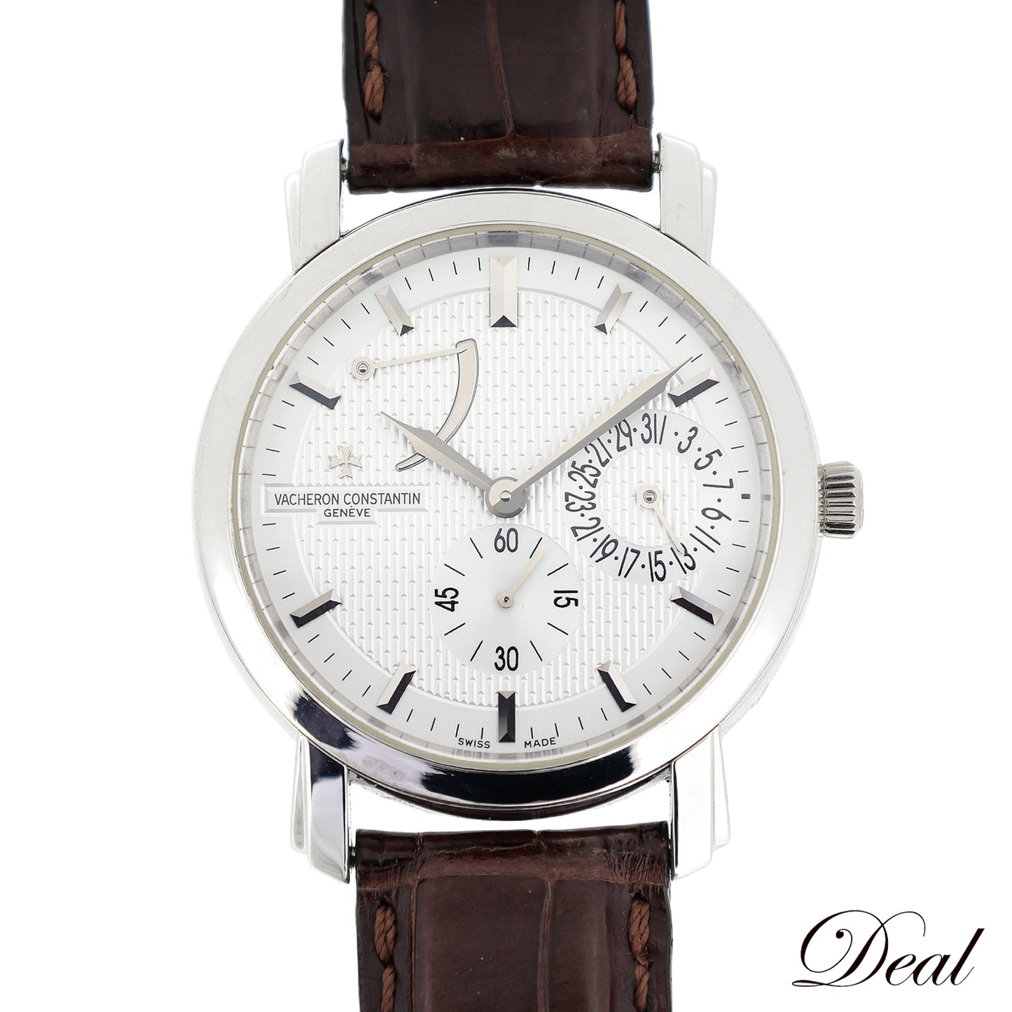 K18WG VACHERON CONSTANTIN ヴァシュロンコンスタンタン  マルタ パワーリザーブ デイト  83060/000G-9287  メンズ 腕時計