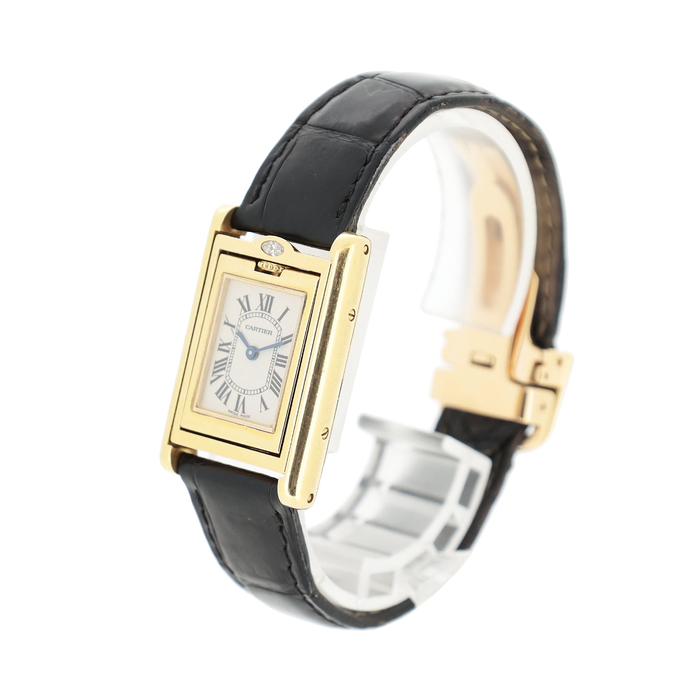 K18YG Cartier カルティエ  タンクバスキュラントSM 裏面ダイヤ  WA202051  レディース 腕時計