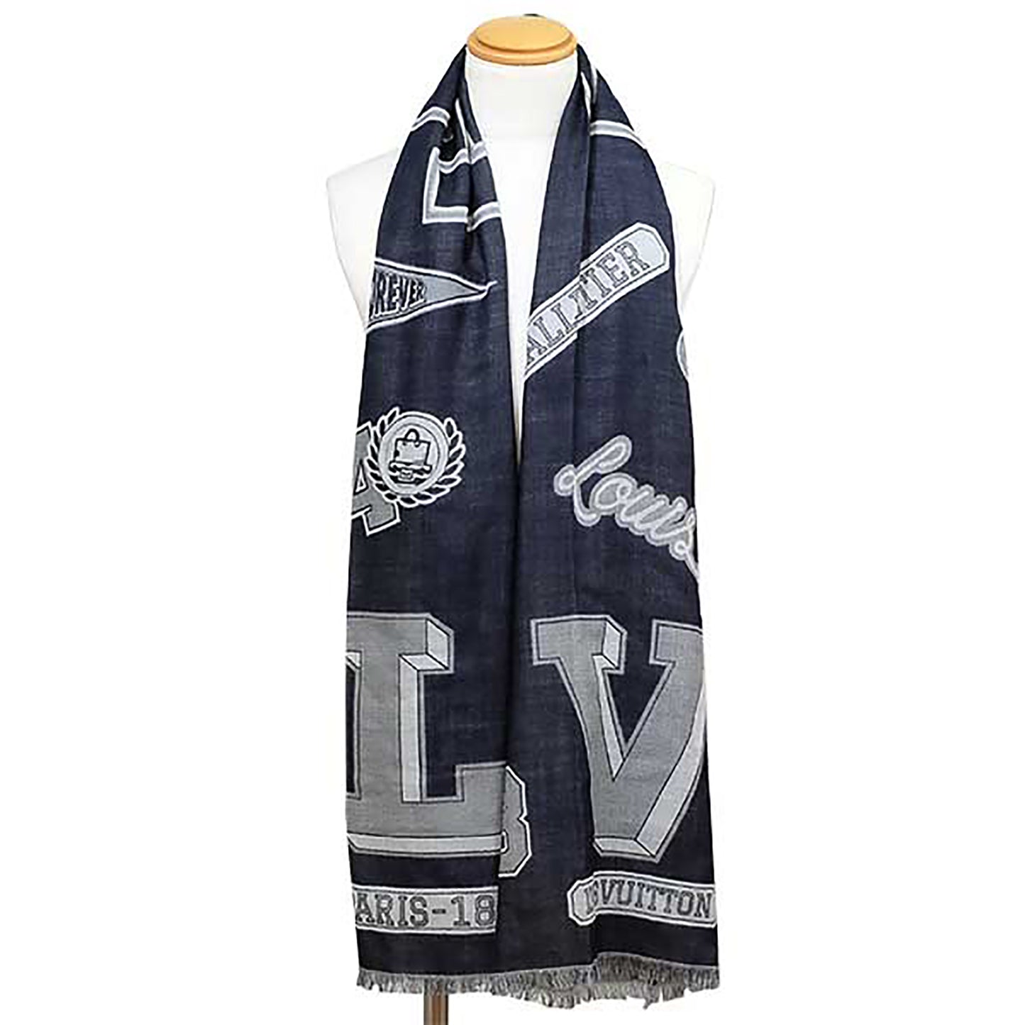 LOUIS VUITTON ルイ・ヴィトン エトール LVリーグ ストール M73738 アイビーリーグ ネイビー メンズ スカーフ
LV