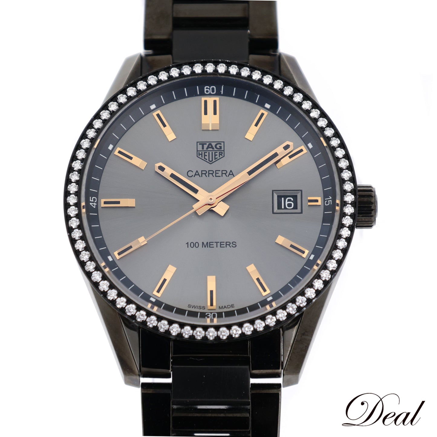 TAG HEUER Carrera 39mm WAR1115 Women's Watch with Diamond Bezel