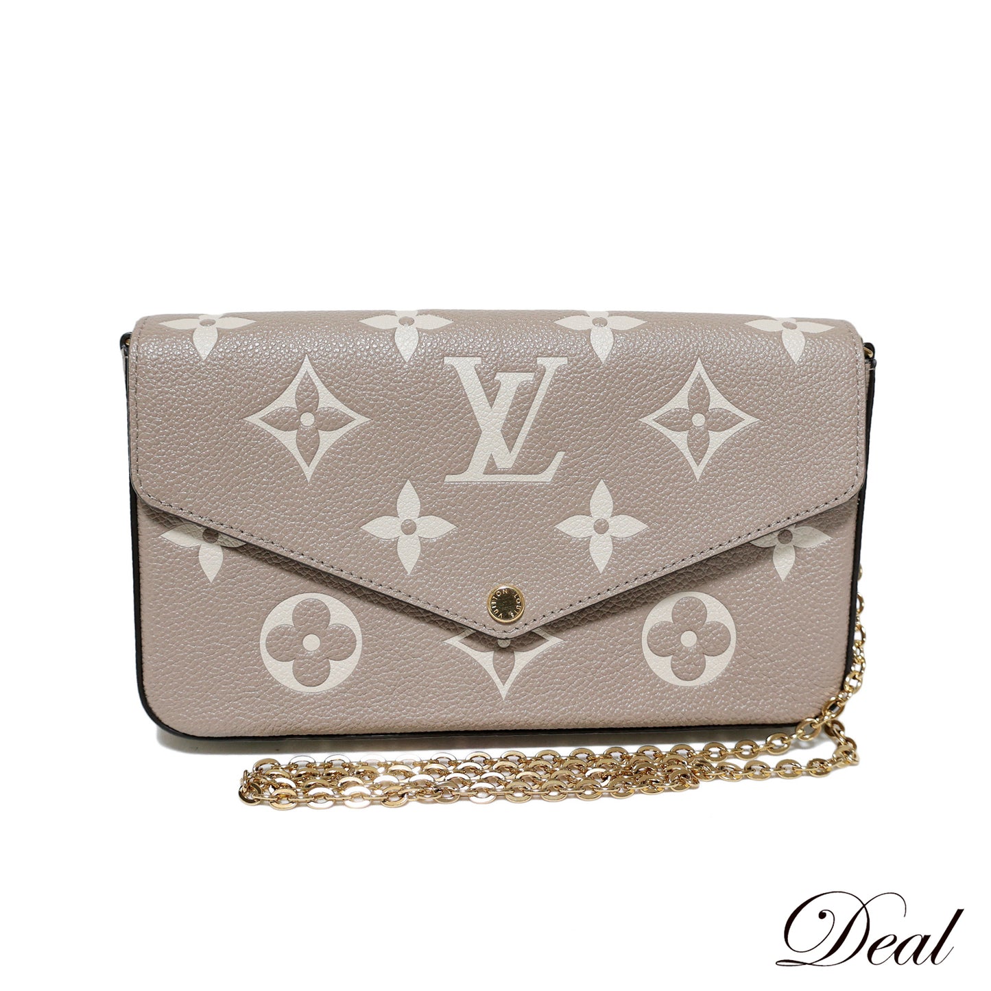 美品 LOUIS VUITTON ルイ・ヴィトン バイカラー モノグラム アンプラント ポシェットフェリシー M69977 ベージュ レディース ショルダーバッグ
LV