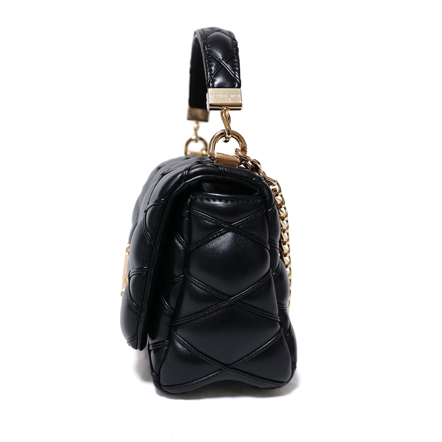 未使用，展示品质 LOUIS VUITTON Maltage GO-14 MM M22891 双向黑色女士手提包
LV