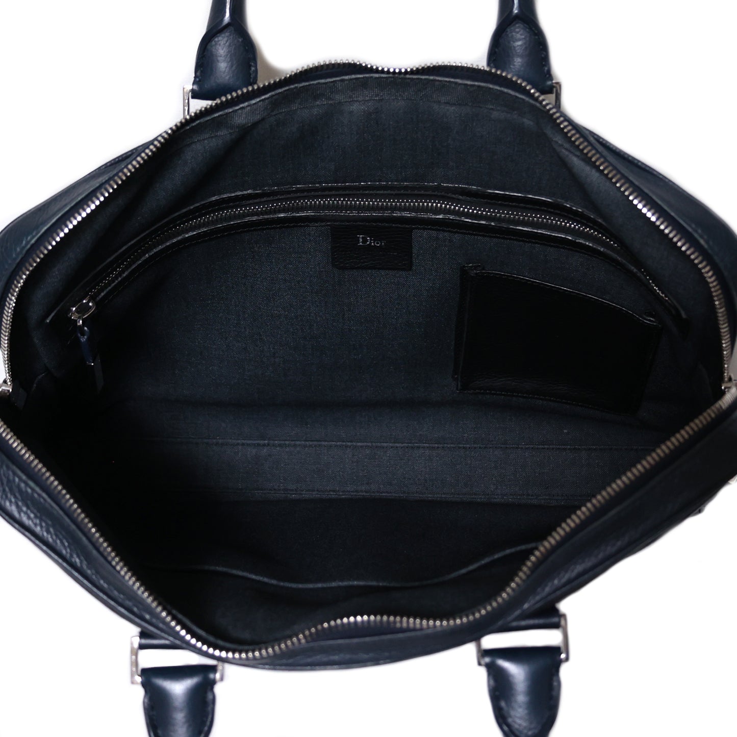 DIOR Dior Homme 粒面小牛皮海军蓝男士商务包