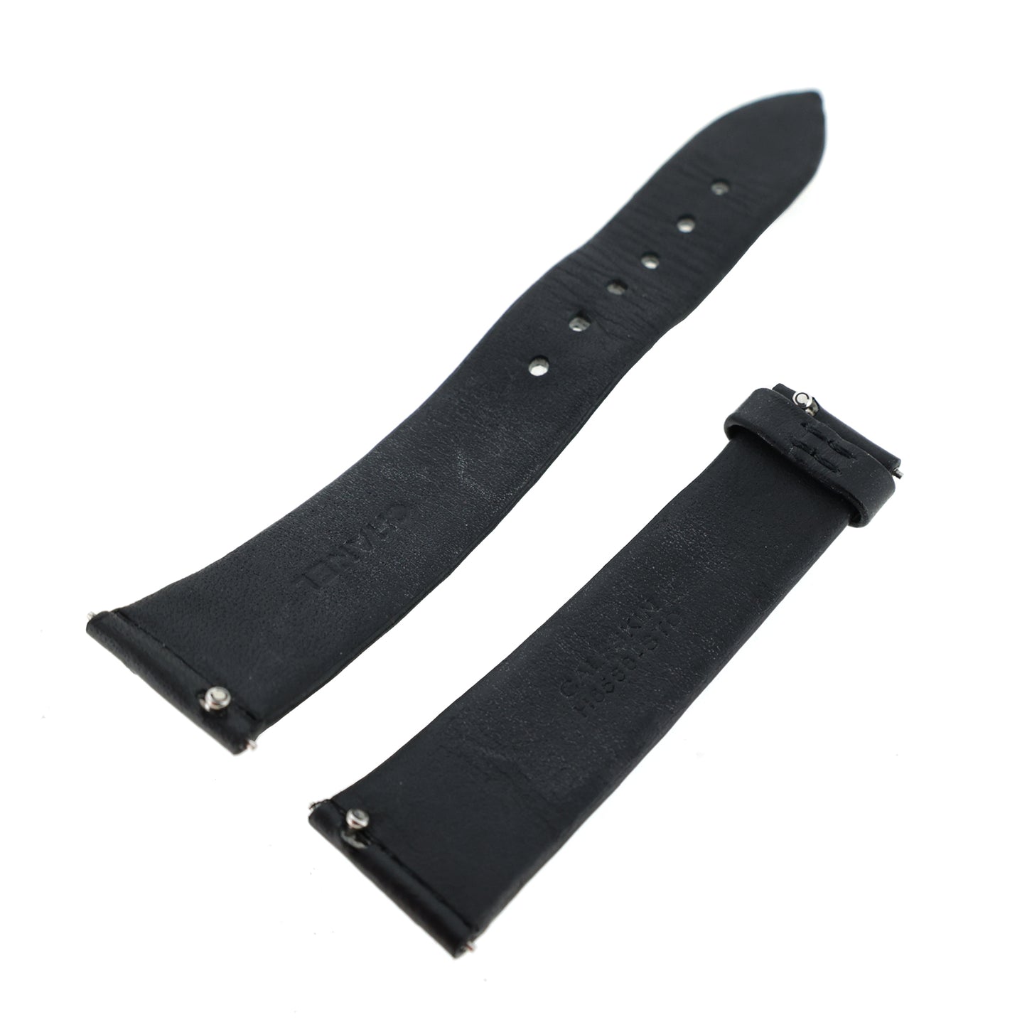 CHANEL シャネル  純正 レザーベルト マトラッセ  黒 ワンタッチ式  ブラック  レディース 時計ベルト