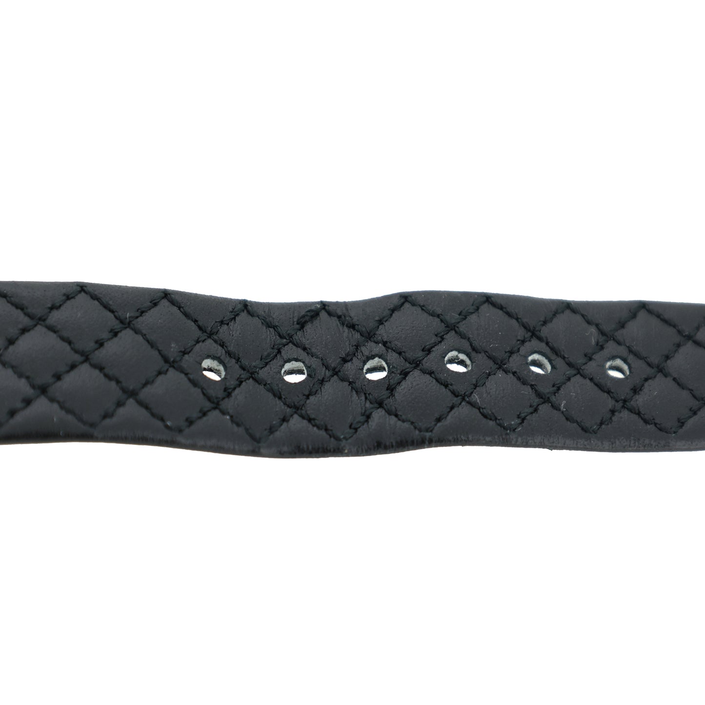 CHANEL シャネル  純正 レザーベルト マトラッセ  黒 ワンタッチ式  ブラック  レディース 時計ベルト