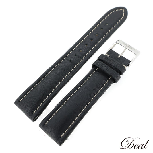 BREITLING ブライトリング 純正 レザーベルト 20mm 尾錠付き ブラック メンズ 時計ベルト
