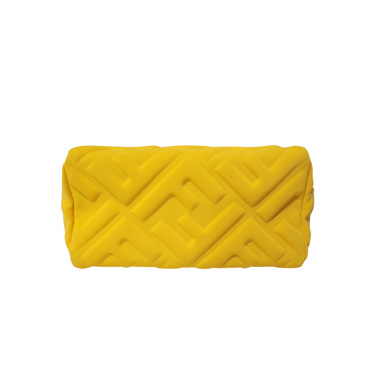FENDI (Fendi) FF ZUCCA embossed fabric 8N0172 yellow women's cosmetic pouch