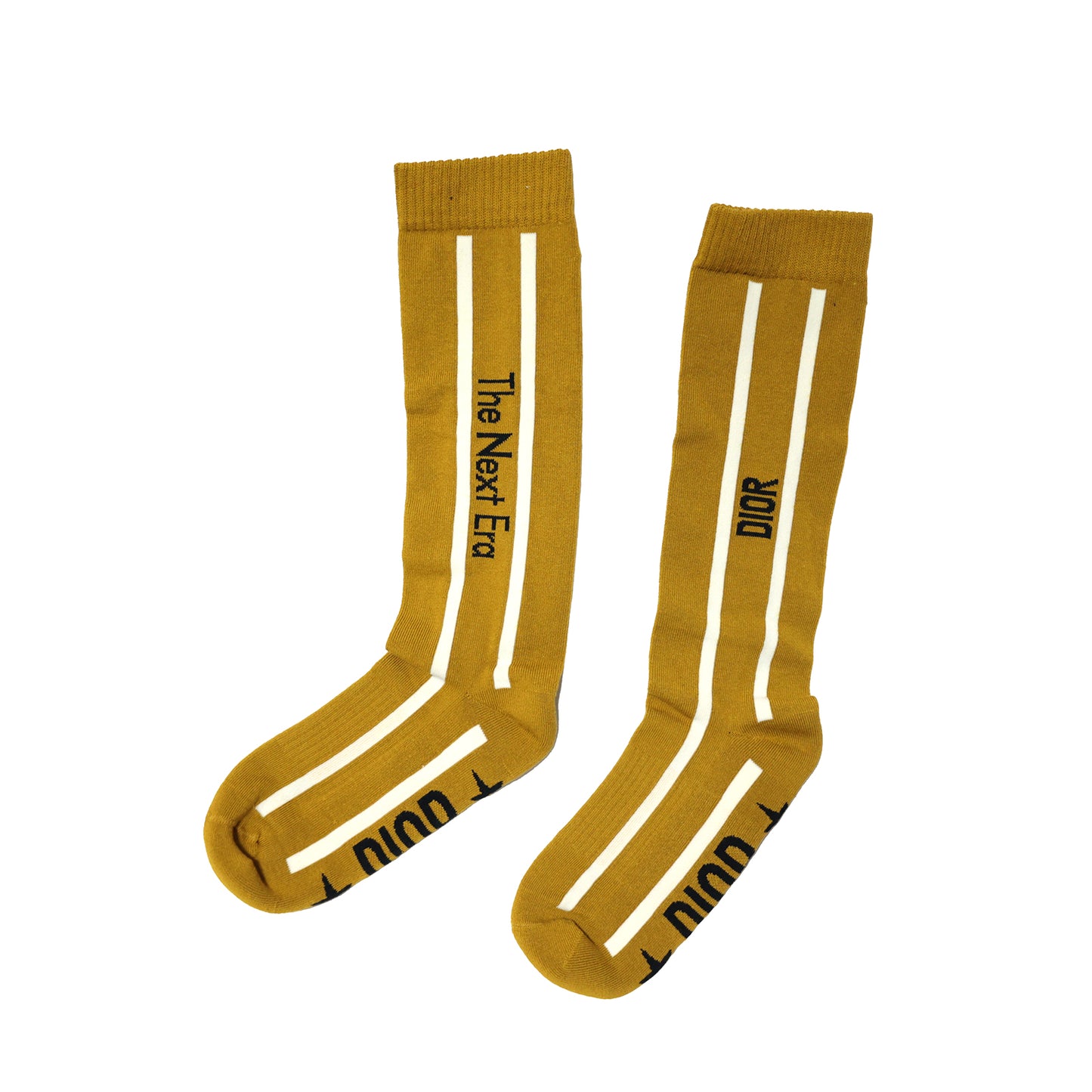 Unused, stored Dior socks, size XS, 25SOD500L200, The Next Era, yellow, women's socks