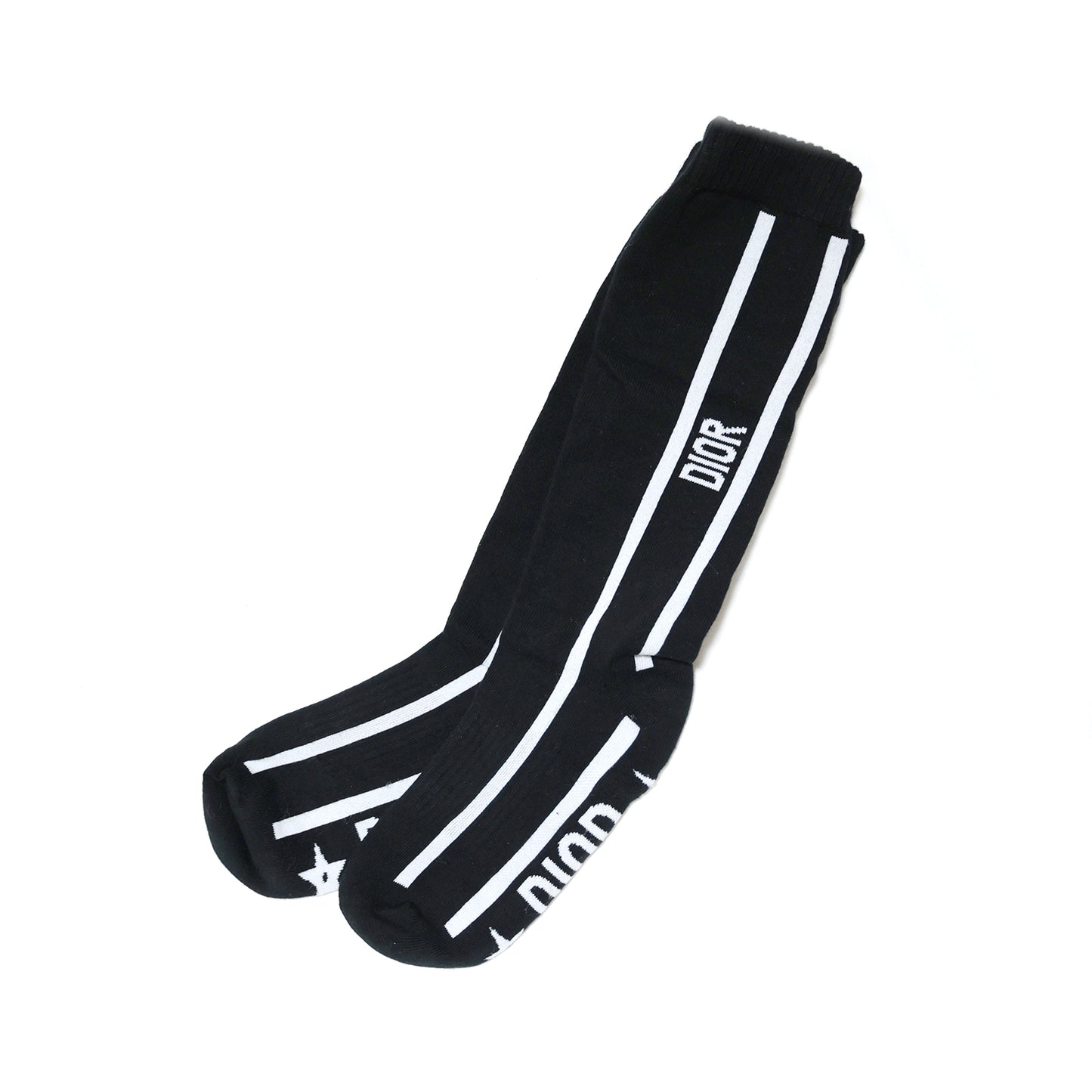 Unused, stored Dior socks, size S, 25SOD500L200, The Next Era, black, women's.