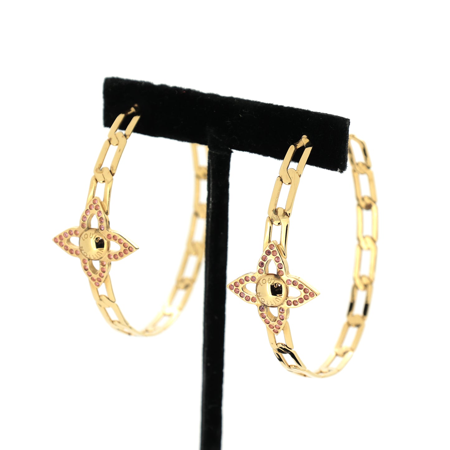 LOUIS VUITTON ルイ・ヴィトン  モノグラム クレオール フラワーパワー フープピアス  M66093  ゴールド  レディース ピアス
LV