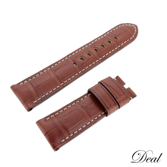 未使用 保管品 PANERAI パネライ  純正 レザーベルト 24mm  尾錠用  ブラウン  メンズ 時計ベルト