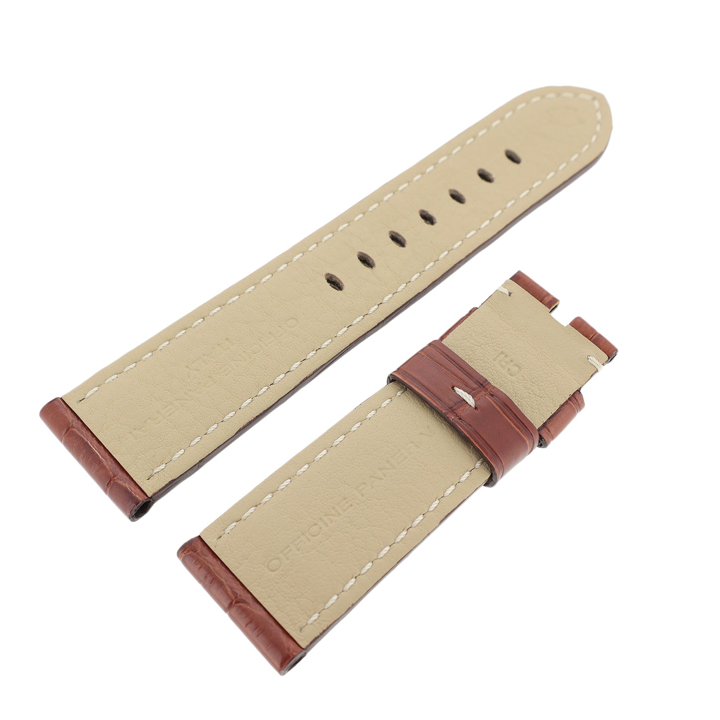 未使用 保管品 PANERAI パネライ  純正 レザーベルト 24mm  尾錠用  ブラウン  メンズ 時計ベルト