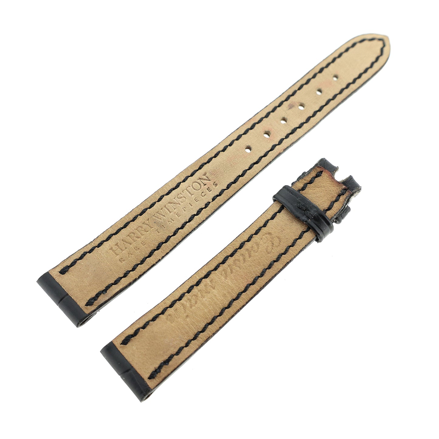 Harry Winston ハリーウィンストン  純正 レザーベルト 黒  ブラック  レディース 時計ベルト