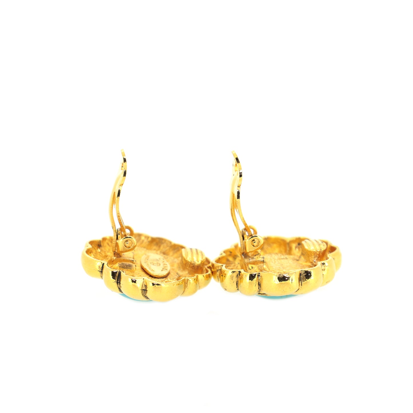 CHANEL シャネル ターコイズ ヴィンテージ ゴールド レディース イヤリング