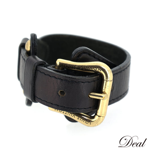 LOUIS VUITTON ルイ・ヴィトン ブラスレ テダGM M92480 ゴールド金具 バングル ブラック レディース ブレスレット
LV