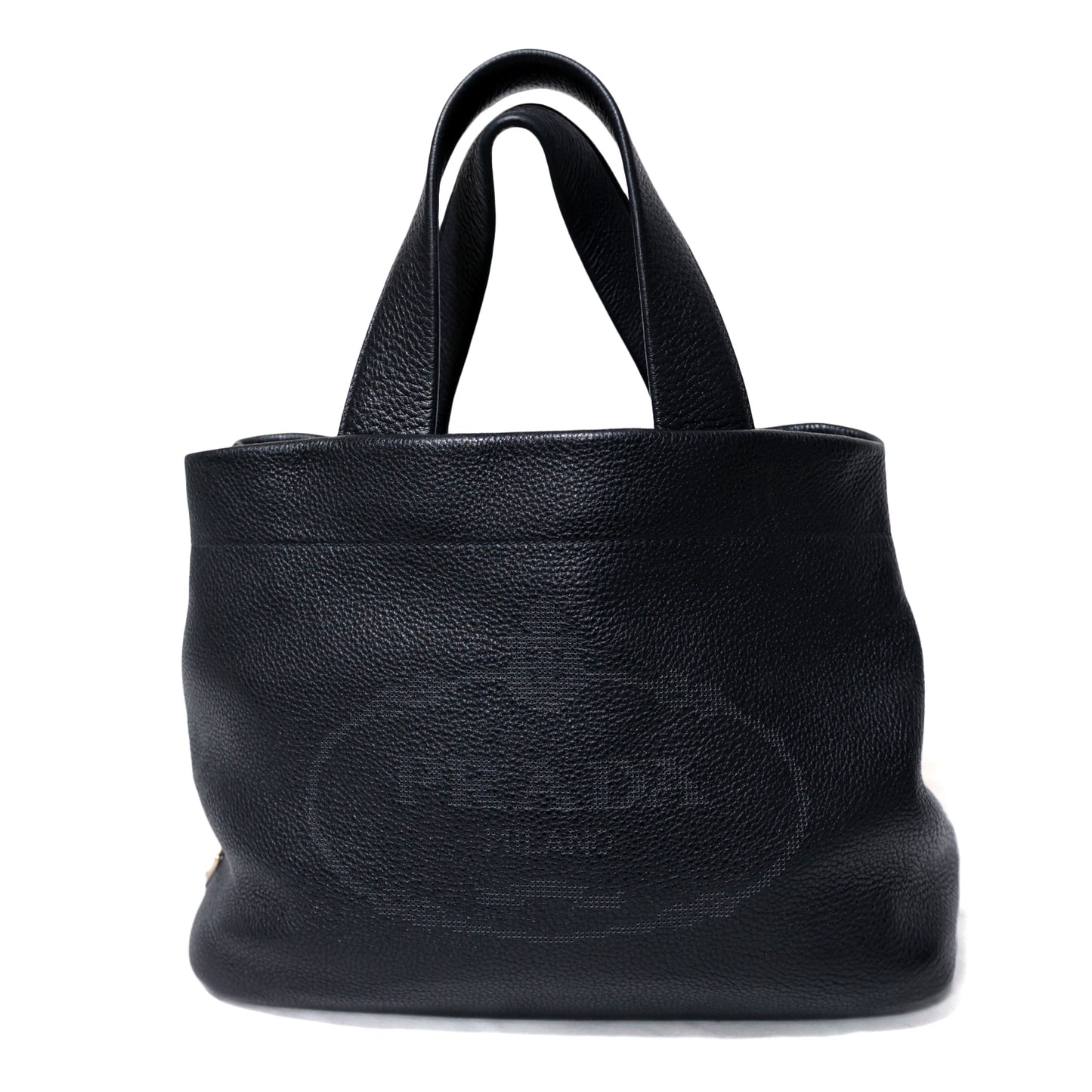 PRADA プラダ パンチングロゴ ミディアム 1BG384 ブラック レディース トートバッグ