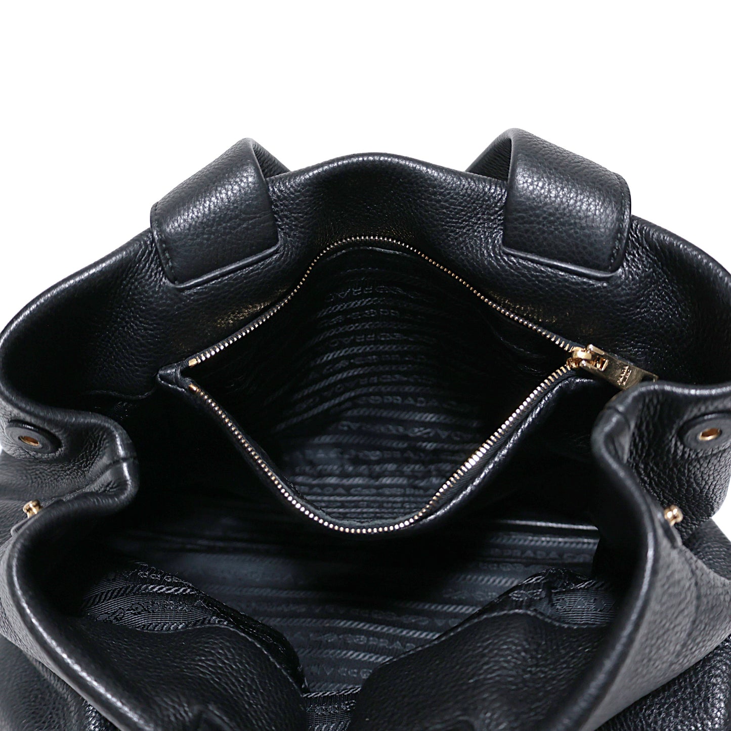 PRADA プラダ パンチングロゴ ミディアム 1BG384 ブラック レディース トートバッグ