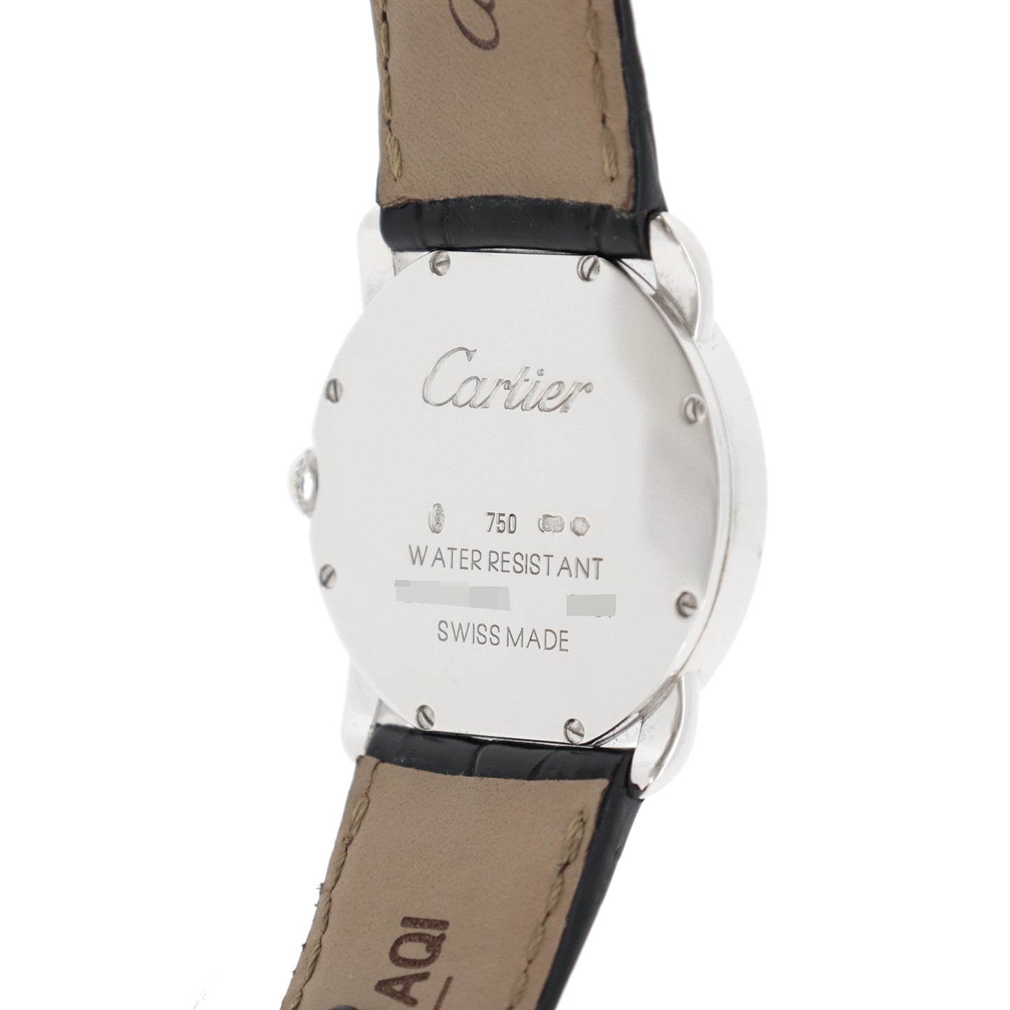 K18WG ベゼルダイヤ Cartier カルティエ ロンド ルイ カルティエ SM WR000251 レディース 腕時計