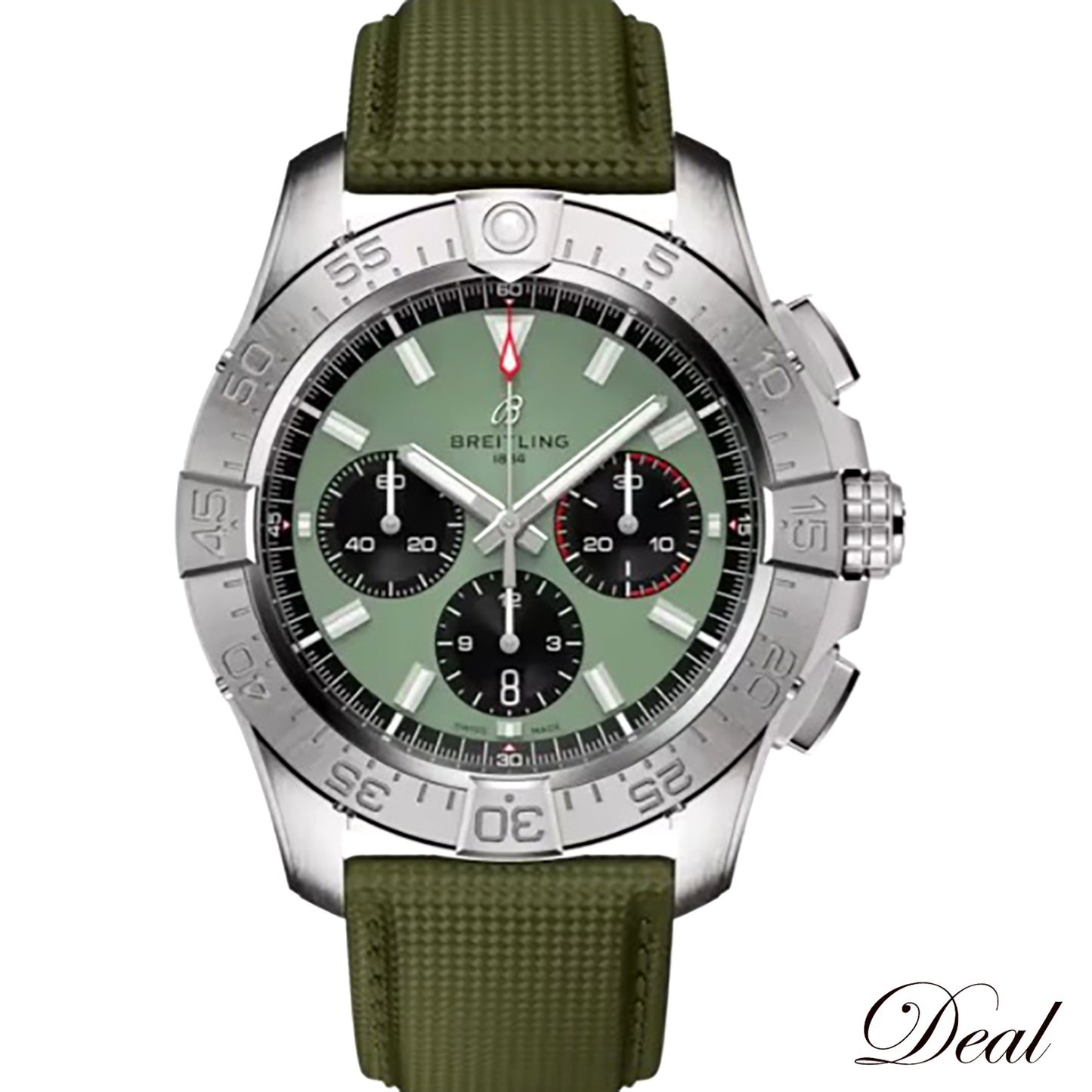 未使用 保管品 BREITLING ブライトリング アベンジャー B01 クロノグラフ 44 AB0147101L1X1 グリーン メンズ 腕時計