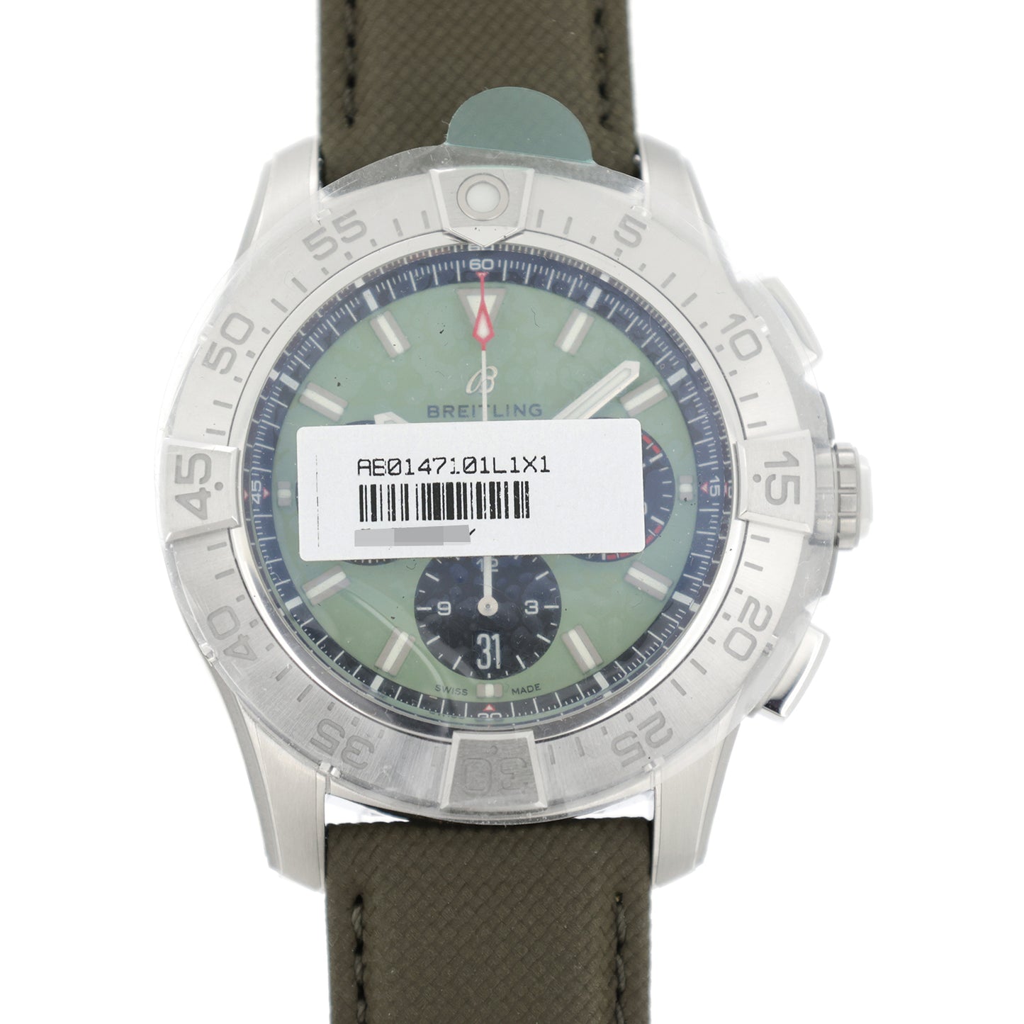 未使用 保管品 BREITLING ブライトリング アベンジャー B01 クロノグラフ 44 AB0147101L1X1 グリーン メンズ 腕時計