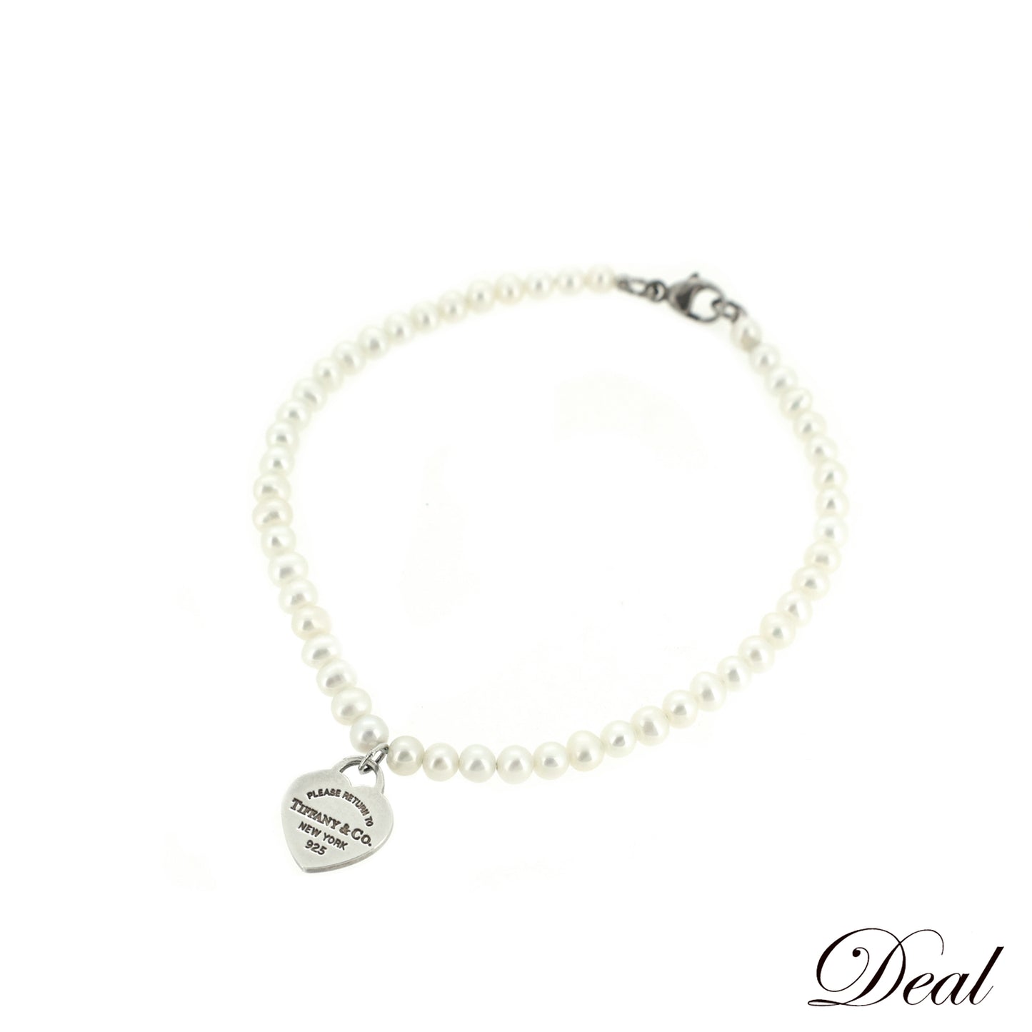 TIFFANY&Co. ティファニー  リターントゥティファニー ハートタグミニ Sv925 淡水パール  ホワイト  レディース ブレスレット
