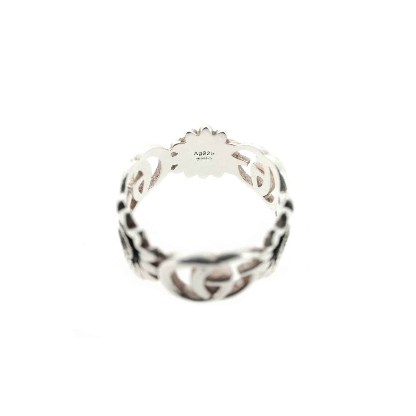 GUCCI グッチ ダブルG マザーオブパール スターリングシルバー シルバー メンズ リング 指輪