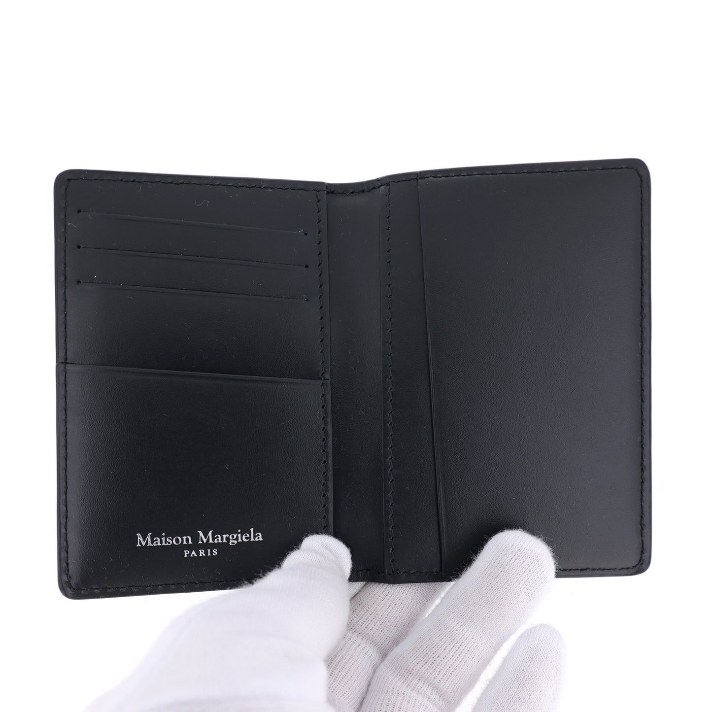 未使用 保管品 Maison Margiela メゾンマルジェラ 4ステッチ S55UI0203 ブラック メンズ カードケース