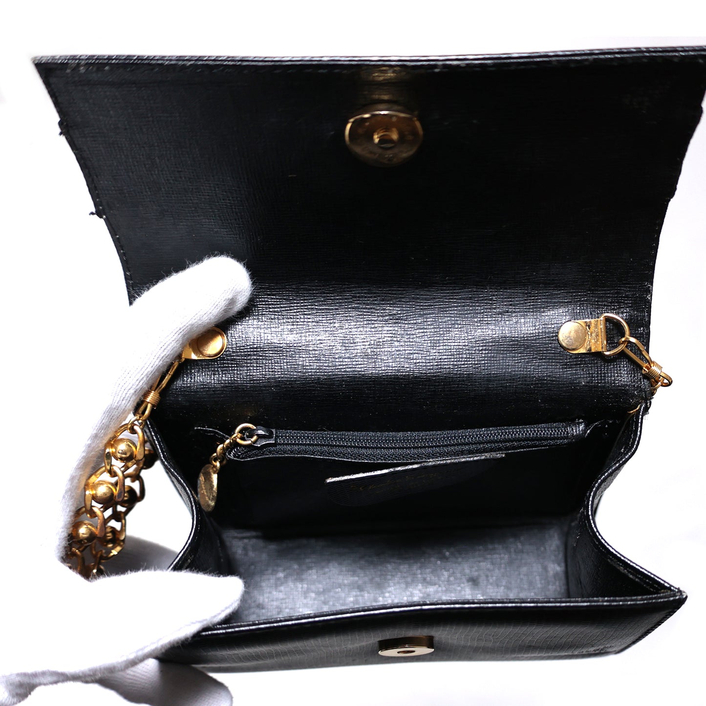 Salvatore Ferragamo サルヴァトーレ フェラガモ ヴァラ リボン チェーンショルダー 3WAY ブラック ブラック レディース ショルダーバッグ