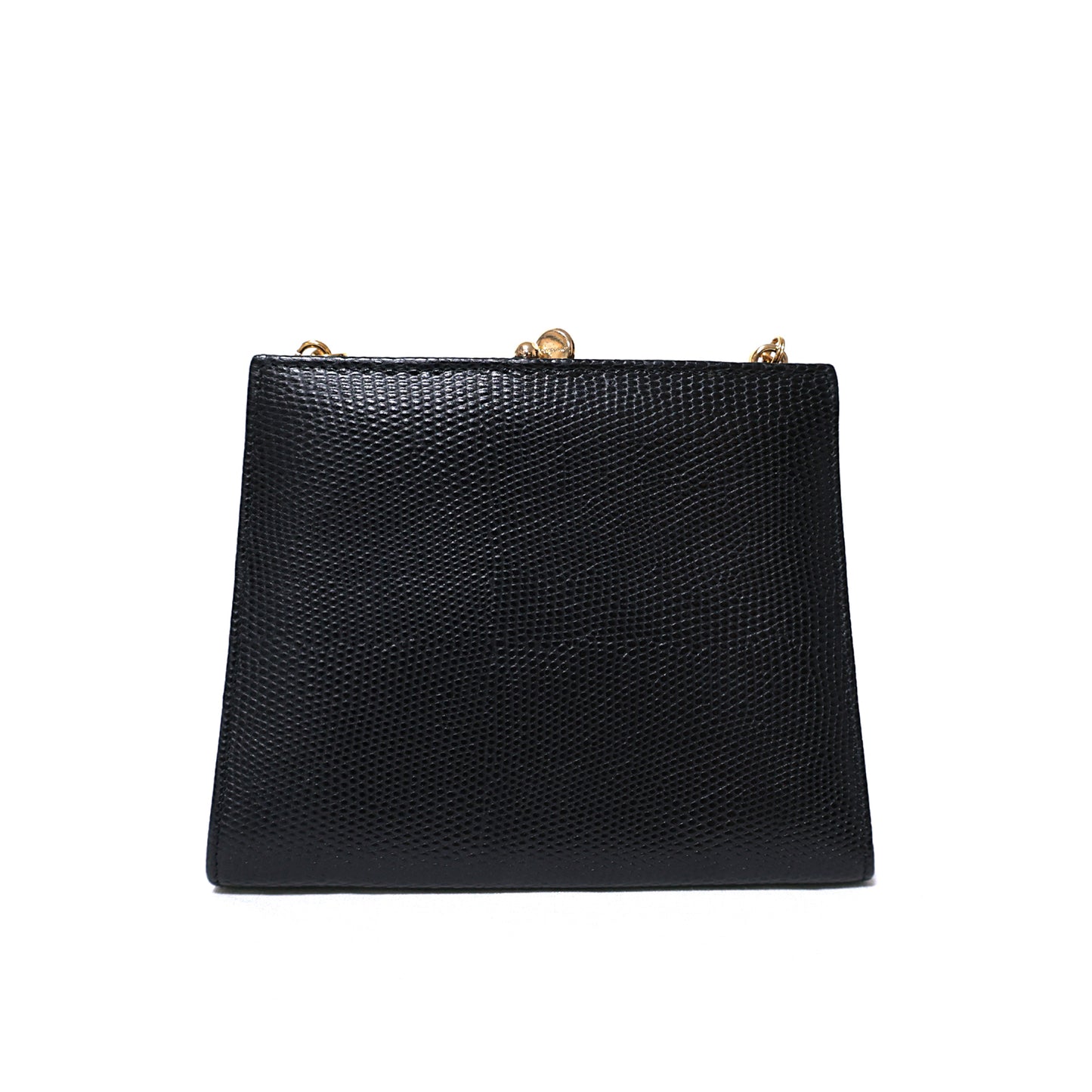 Salvatore Ferragamo サルヴァトーレ フェラガモ ヴァラ リボン がま口 チェーンショルダー ブラック レディース ショルダーバッグ