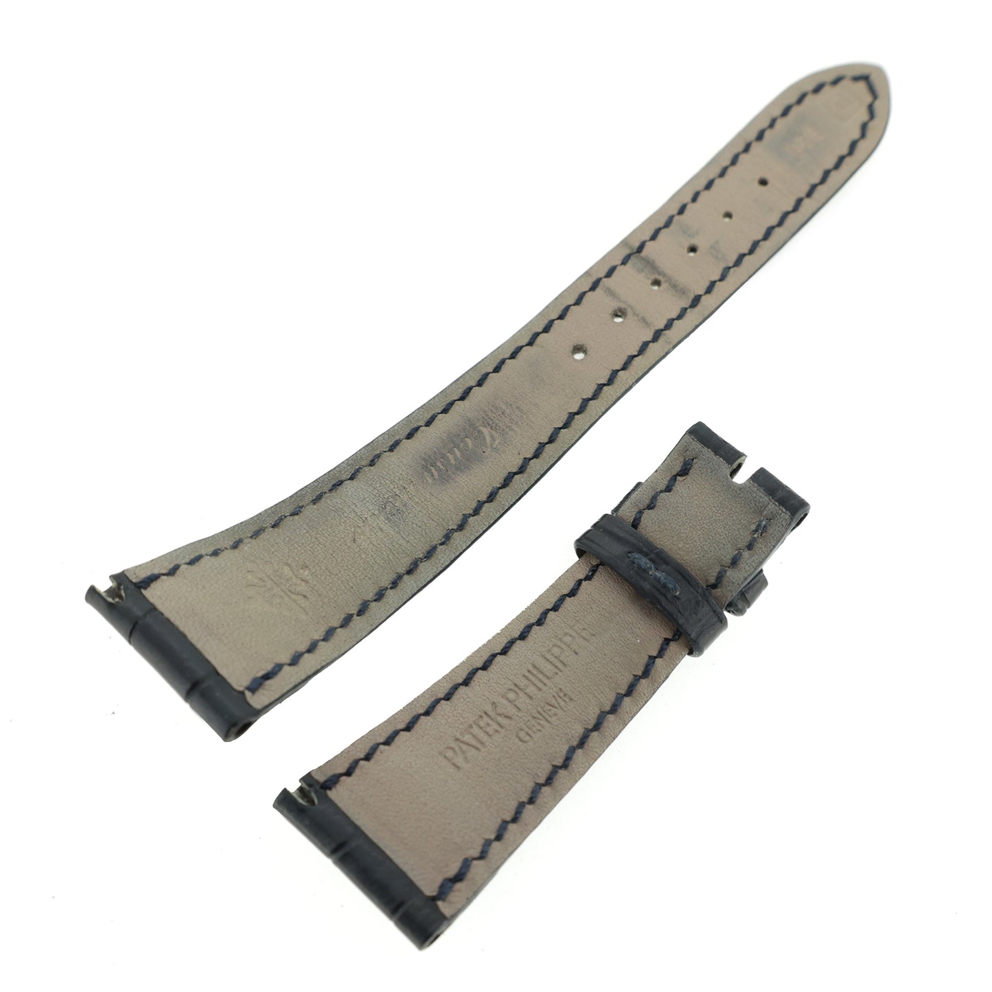 PATEK PHILIPPE パテックフィリップ 純正 レザーベルト 紺 ネイビー メンズ 時計ベルト