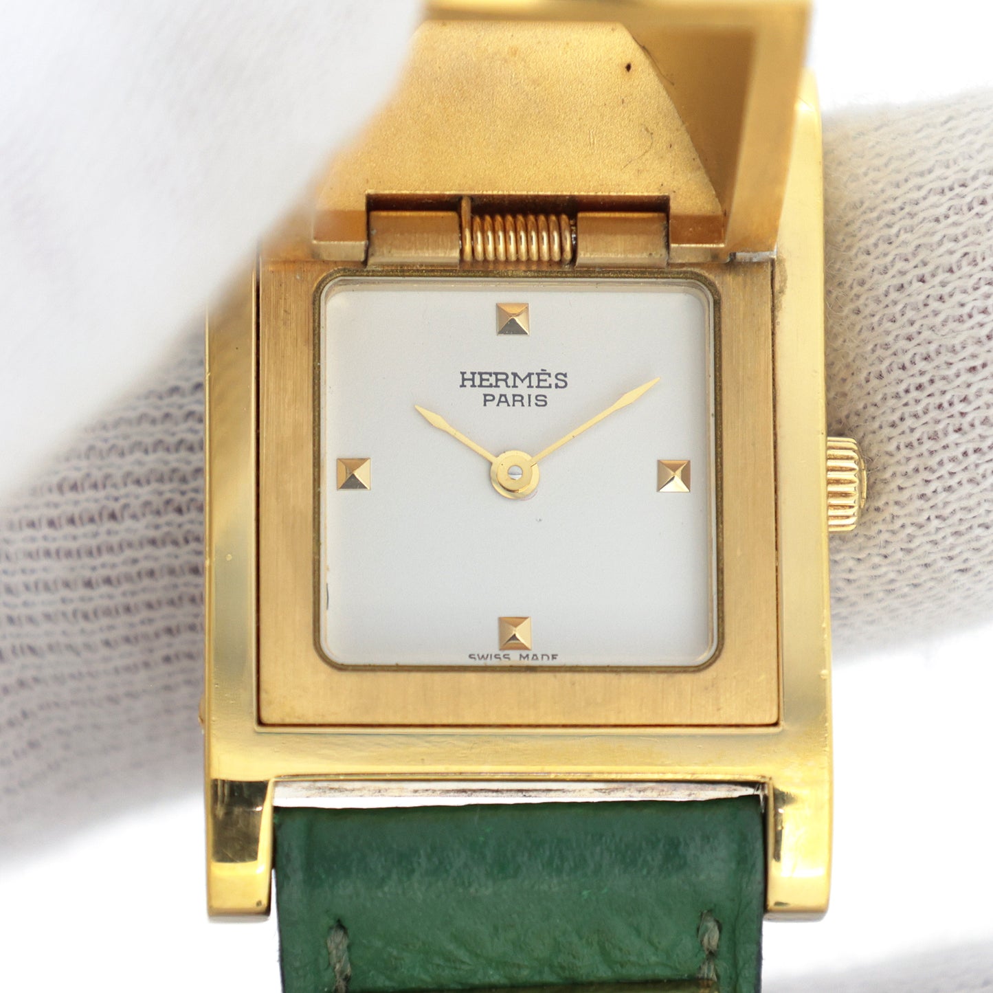 HERMES エルメス メドール ホワイト文字盤 レディース 腕時計