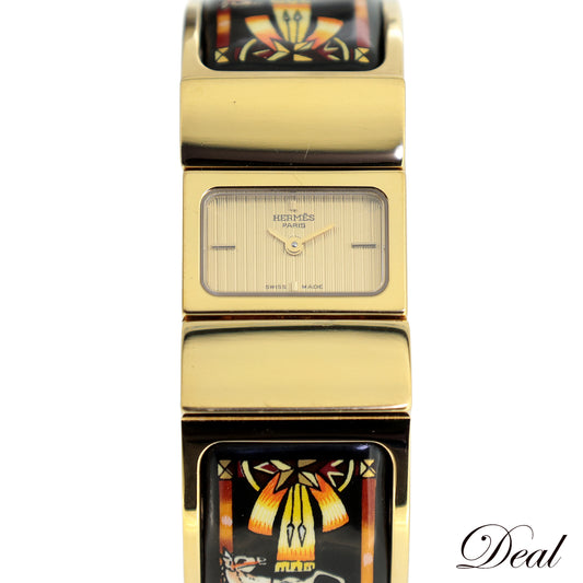 HERMES エルメス  ロケ バングル ウォッチ  LO1.201  七宝焼き  レディース 腕時計