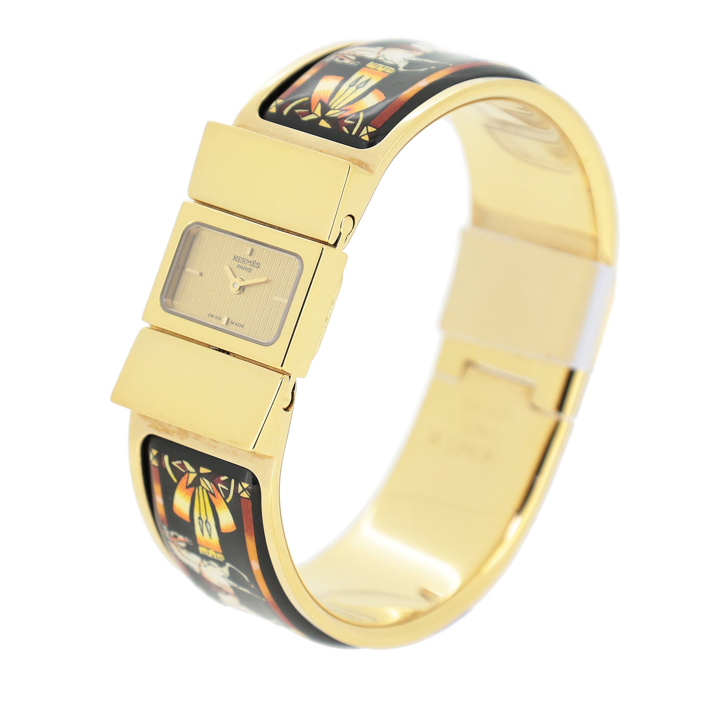 HERMES エルメス  ロケ バングル ウォッチ  LO1.201  七宝焼き  レディース 腕時計