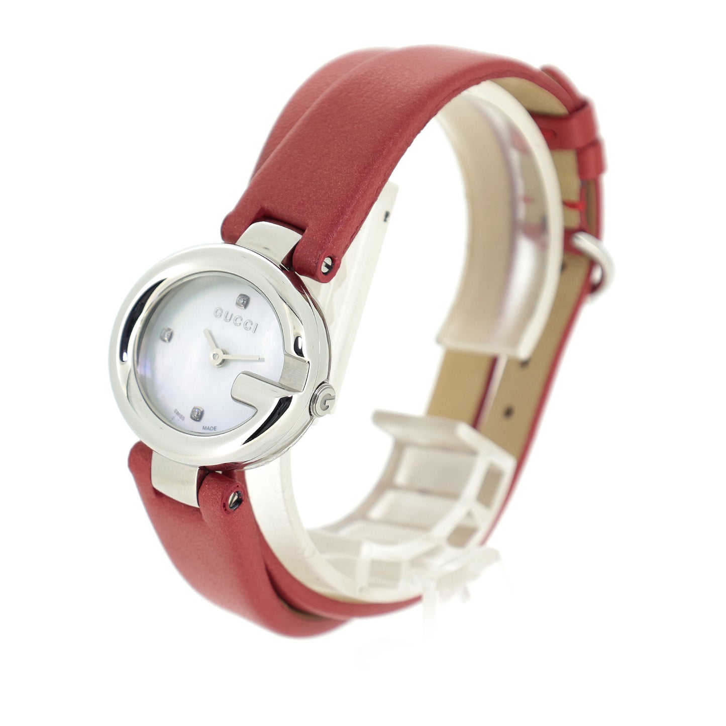 GUCCI グッチ グッチシマ 3PD シェル文字盤 134.5 2重ベルト レディース 腕時計
