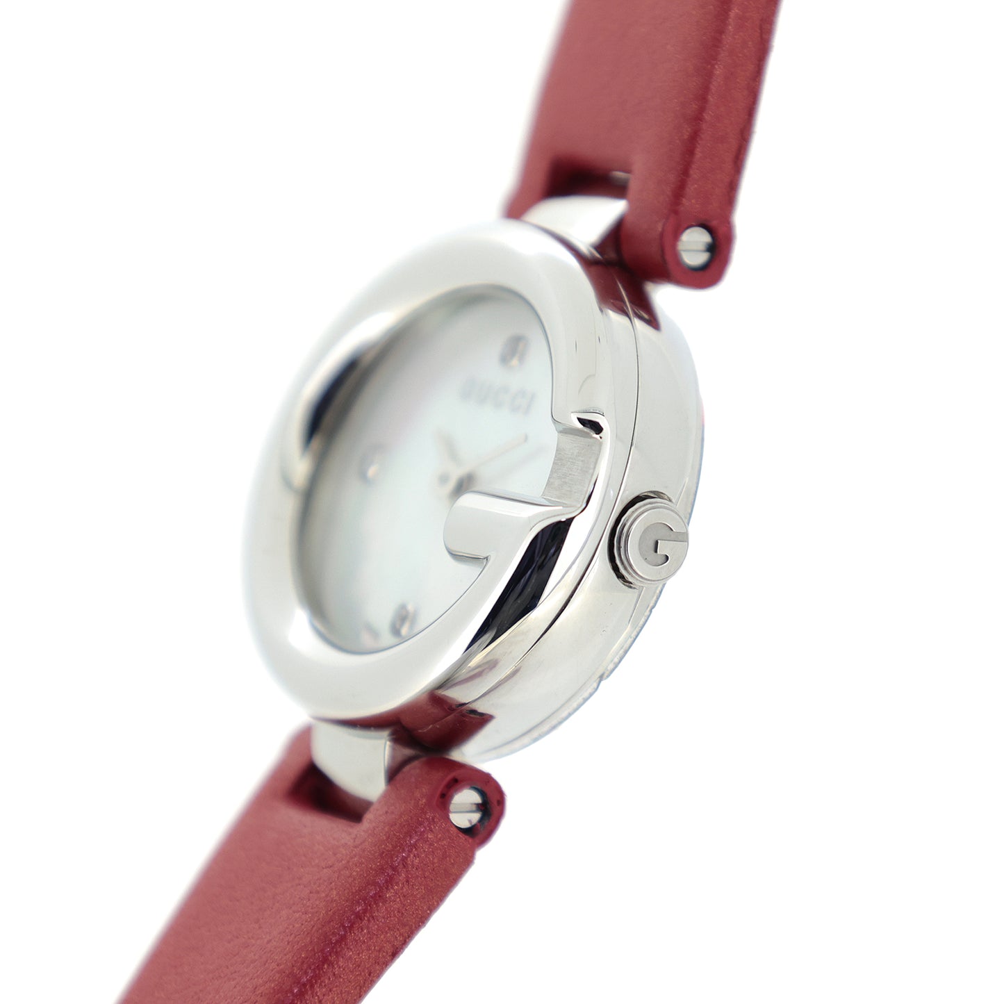 GUCCI Gucci Gucci-Shima 3-hand watch, mother-of-pearl dial, 134.5, double strap, women's wristwatch.