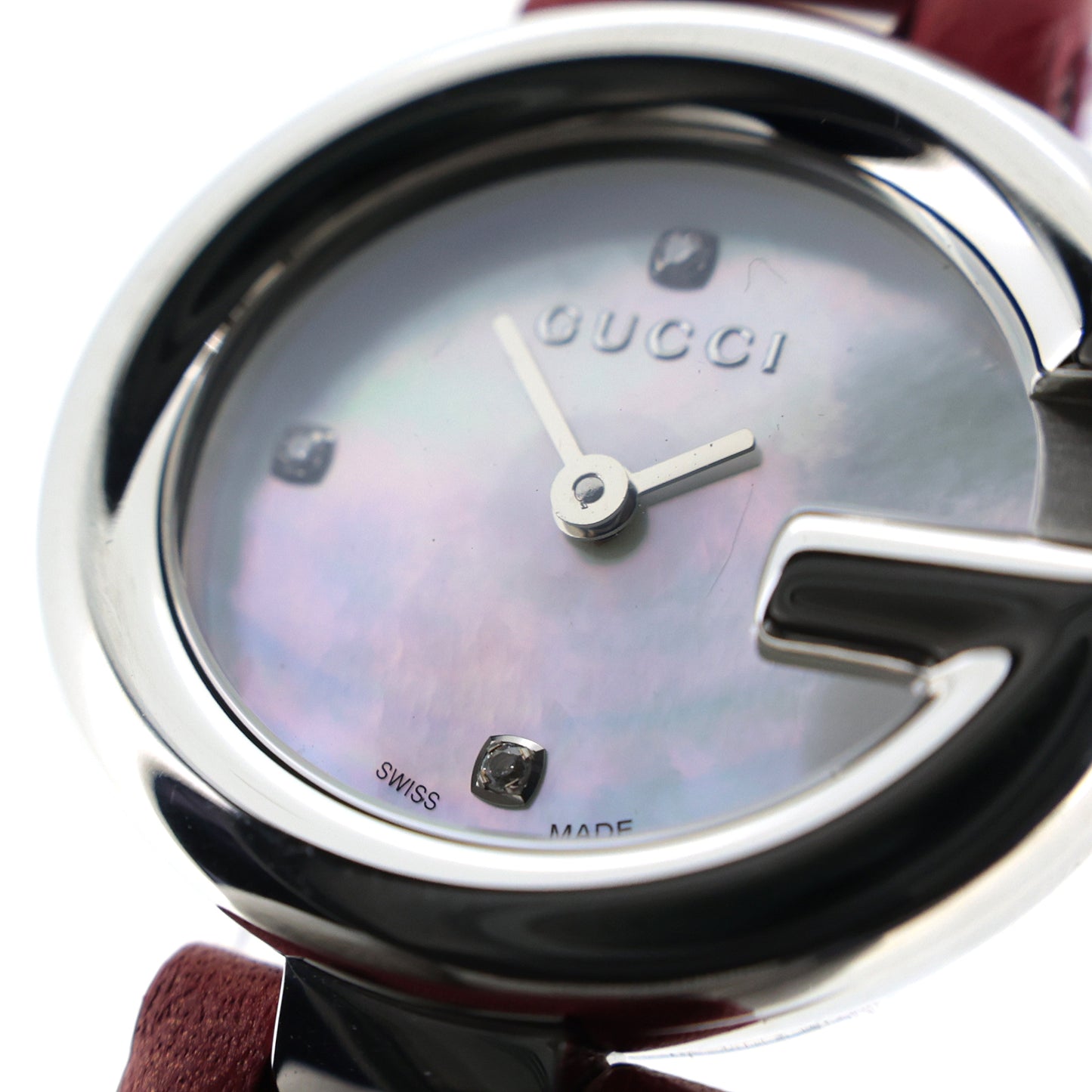 GUCCI グッチ グッチシマ 3PD シェル文字盤 134.5 2重ベルト レディース 腕時計