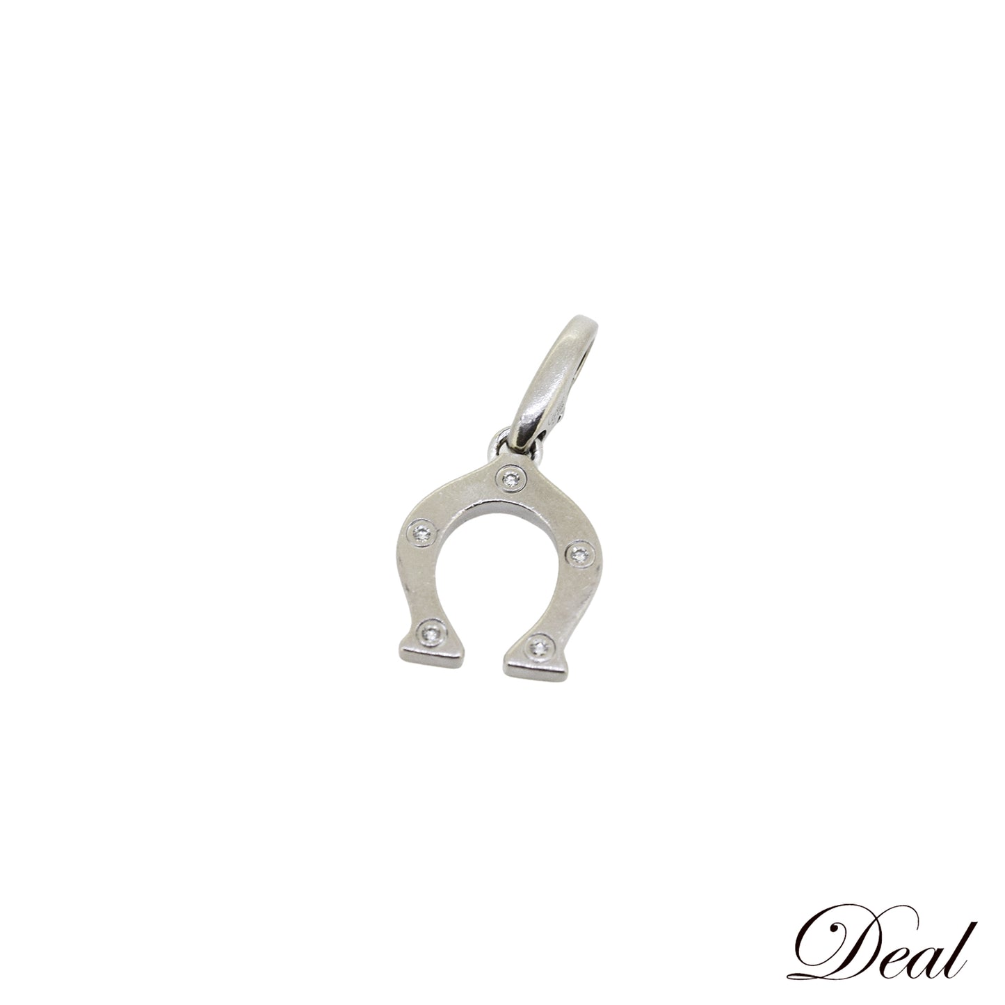 Cartier カルティエ ホースシュー 5Pダイヤ K18WG ペンダントトップ レディース チャーム