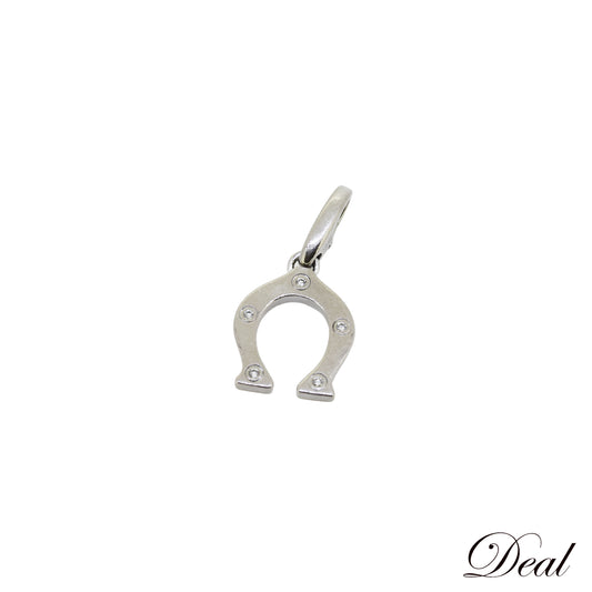 Cartier カルティエ ホースシュー 5Pダイヤ K18WG ペンダントトップ レディース チャーム