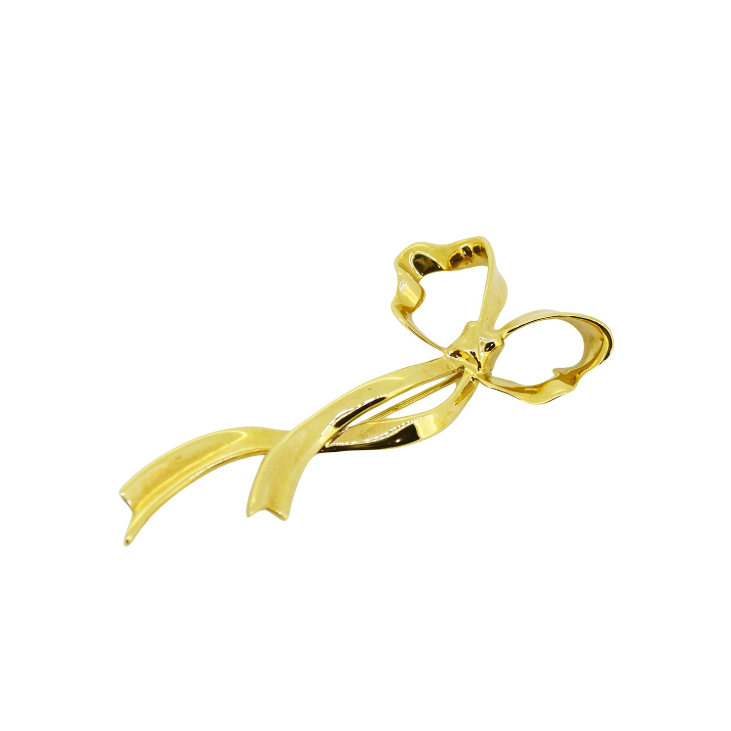 TIFFANY&Co. ティファニー  リボン モチーフ K18YG  ゴールド  レディース ブローチ