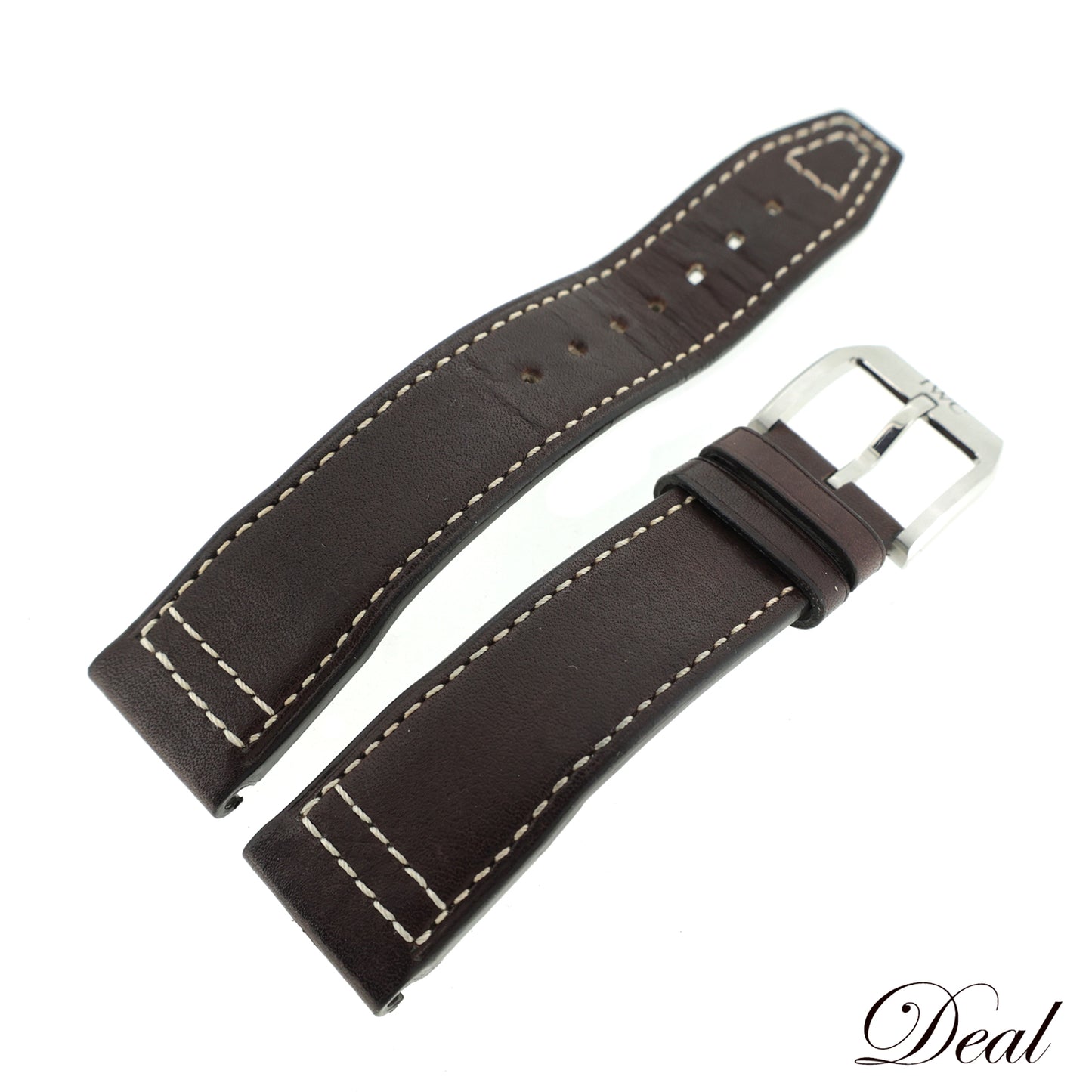 IWC アイダブリュシー  純正 レザーベルト パイロットウォッチ用 尾錠付き  ブラウン  メンズ 時計ベルト