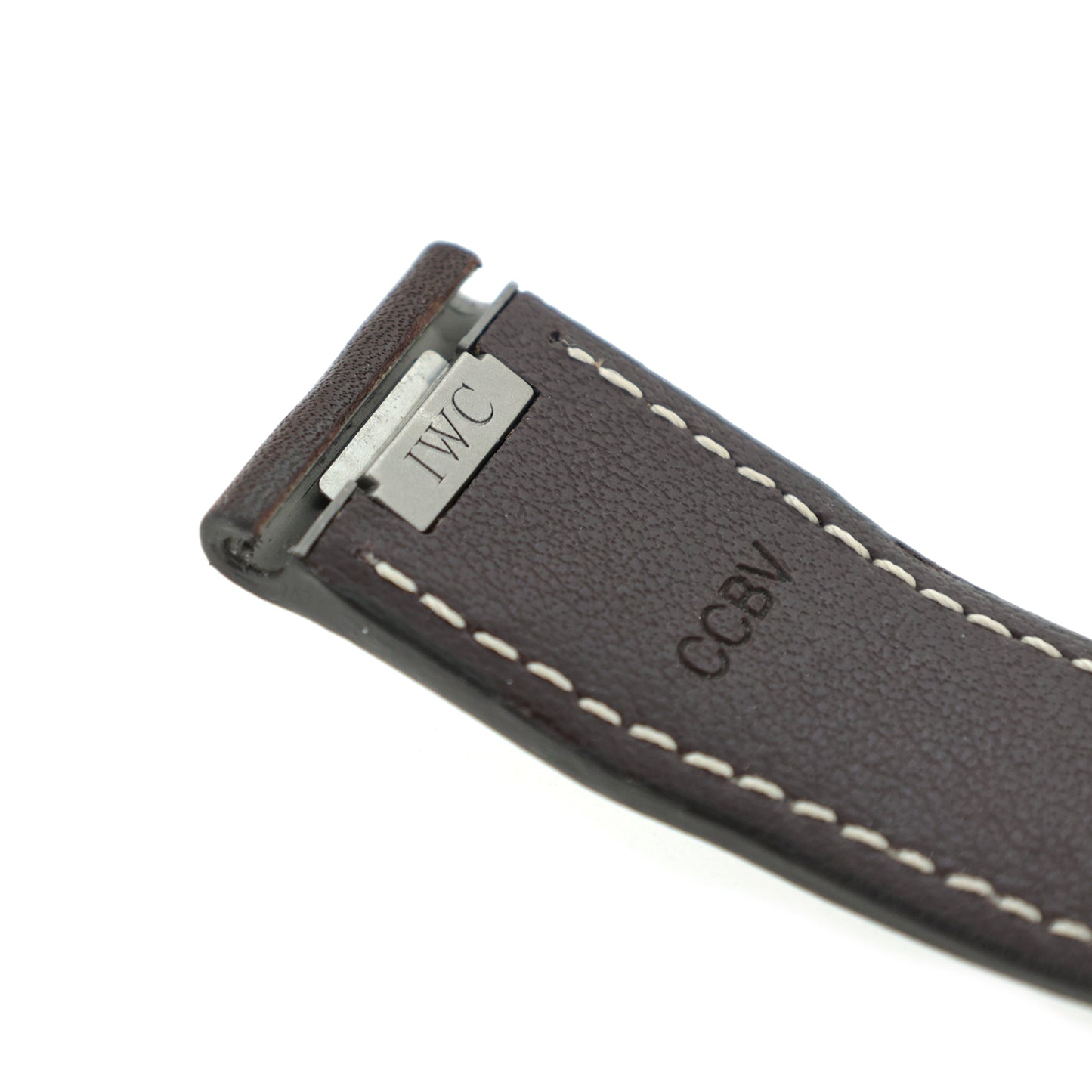 IWC アイダブリュシー  純正 レザーベルト パイロットウォッチ用 尾錠付き  ブラウン  メンズ 時計ベルト