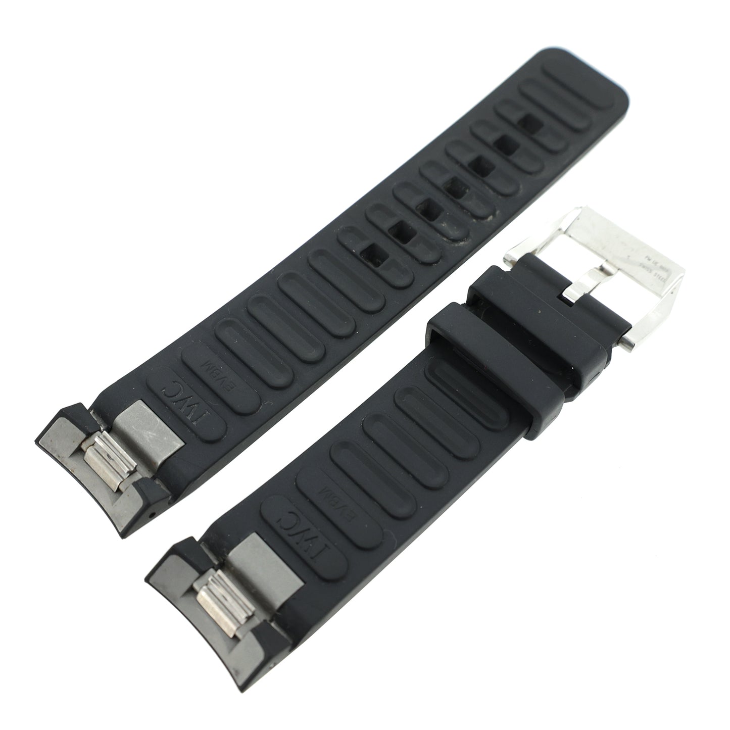 IWC アイダブリュシー 純正 ラバーベルト アクアタイマー用 尾錠付き ブラック メンズ 時計ベルト