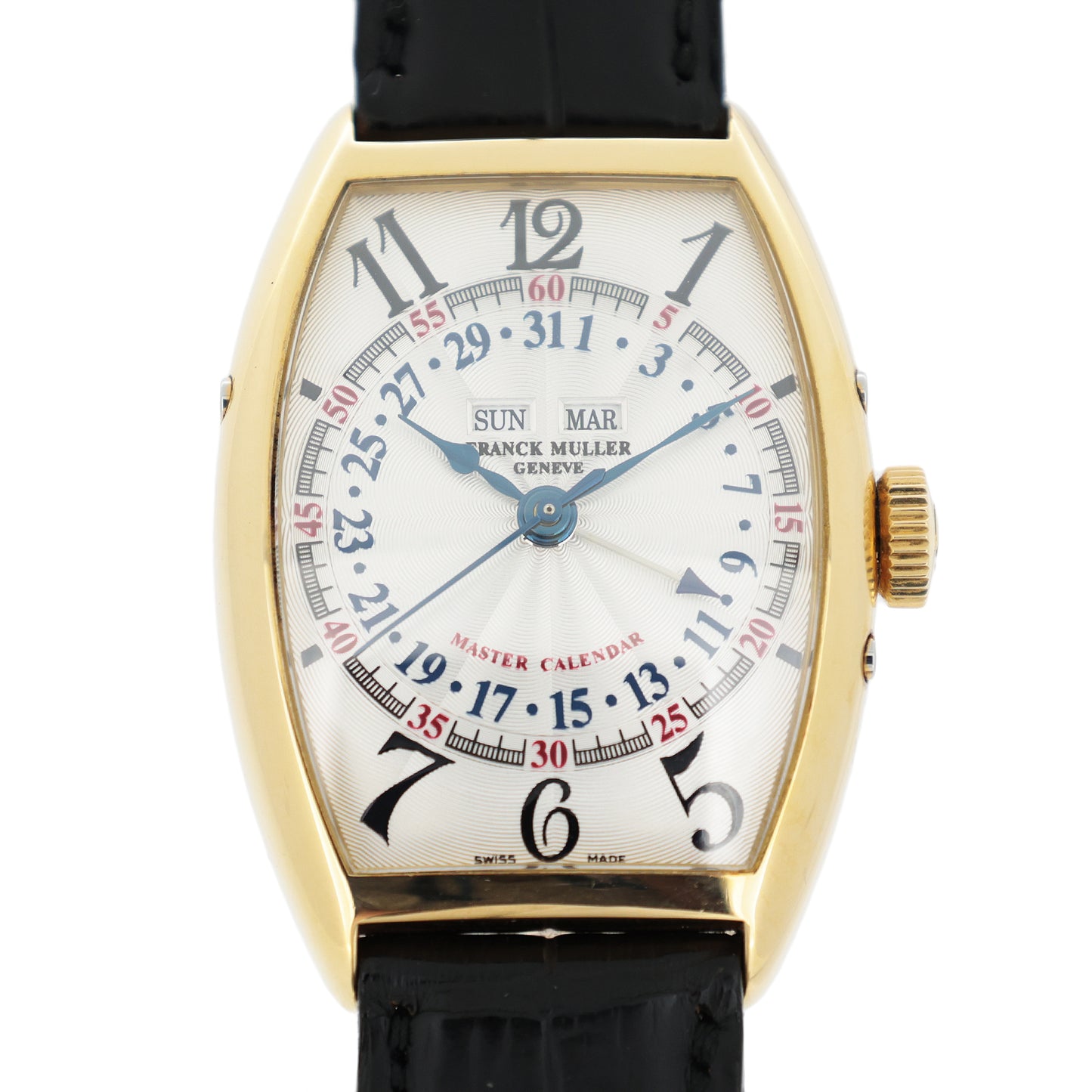 K18YG FRANCK MULLER フランクミュラー トノーカーベックス マスターカレンダー 5850MC メンズ 腕時計