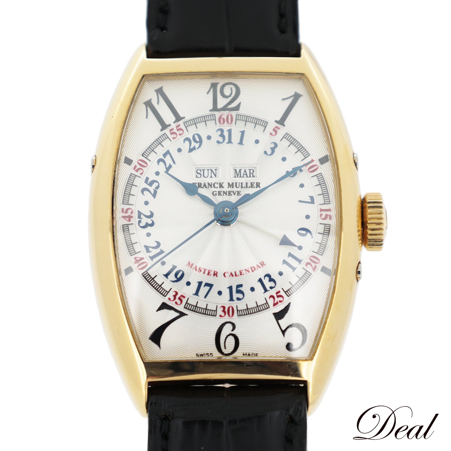 K18YG FRANCK MULLER フランクミュラー トノーカーベックス マスターカレンダー 5850MC メンズ 腕時計