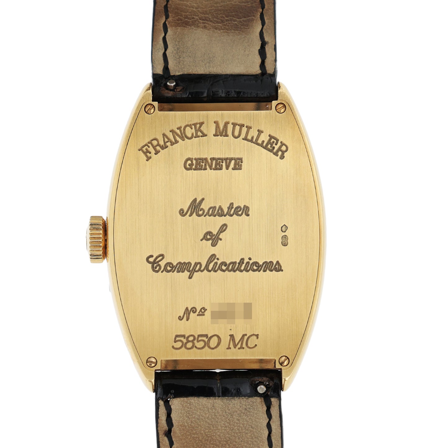 K18YG FRANCK MULLER フランクミュラー トノーカーベックス マスターカレンダー 5850MC メンズ 腕時計