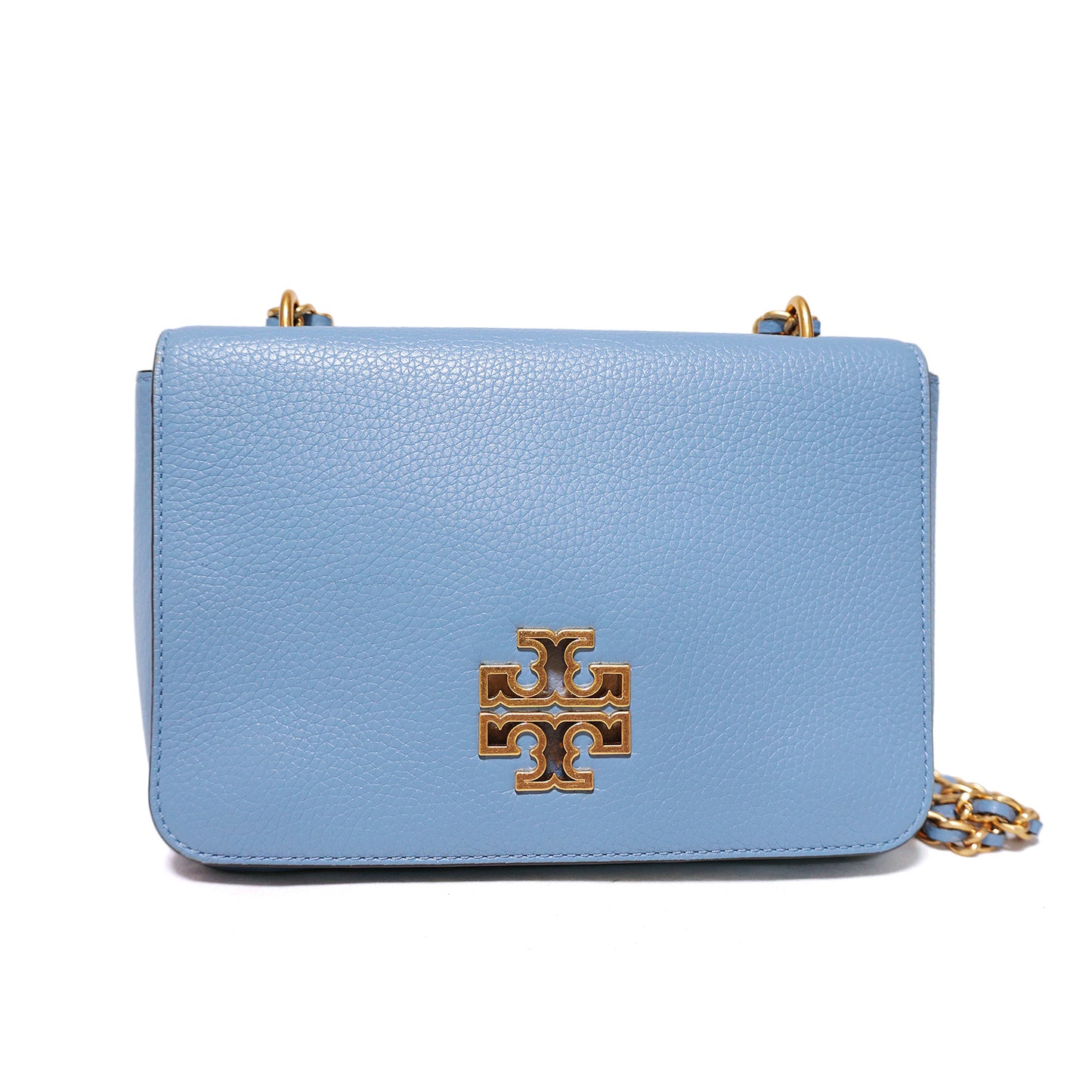 TORY BURCH トリーバーチ ロゴ チェーンショルダー ゴールド金具 ブルー レディース ショルダーバッグ