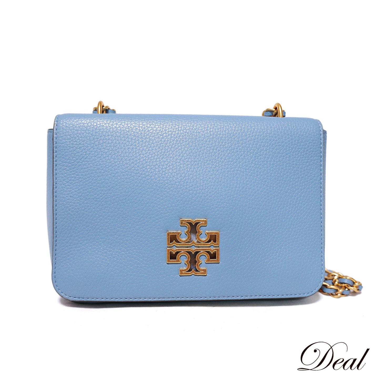 TORY BURCH トリーバーチ ロゴ チェーンショルダー ゴールド金具 ブルー レディース ショルダーバッグ