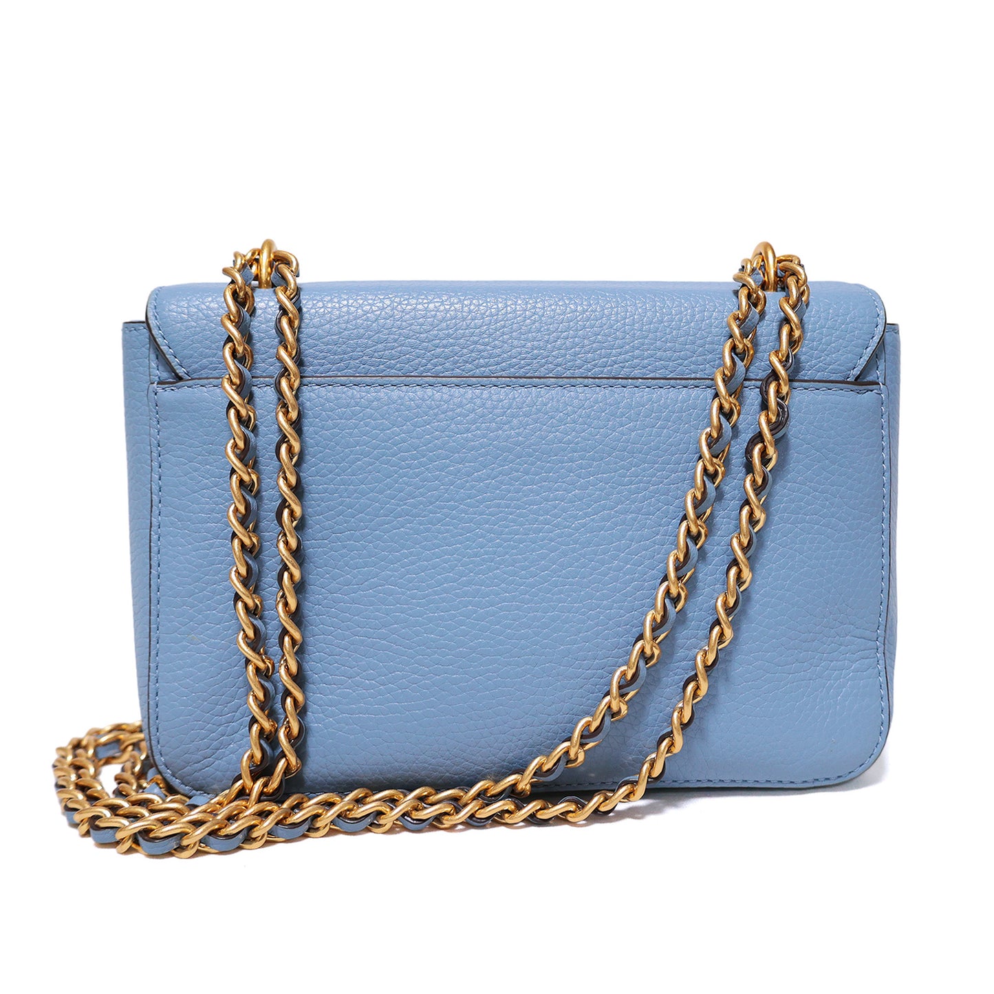 TORY BURCH トリーバーチ ロゴ チェーンショルダー ゴールド金具 ブルー レディース ショルダーバッグ